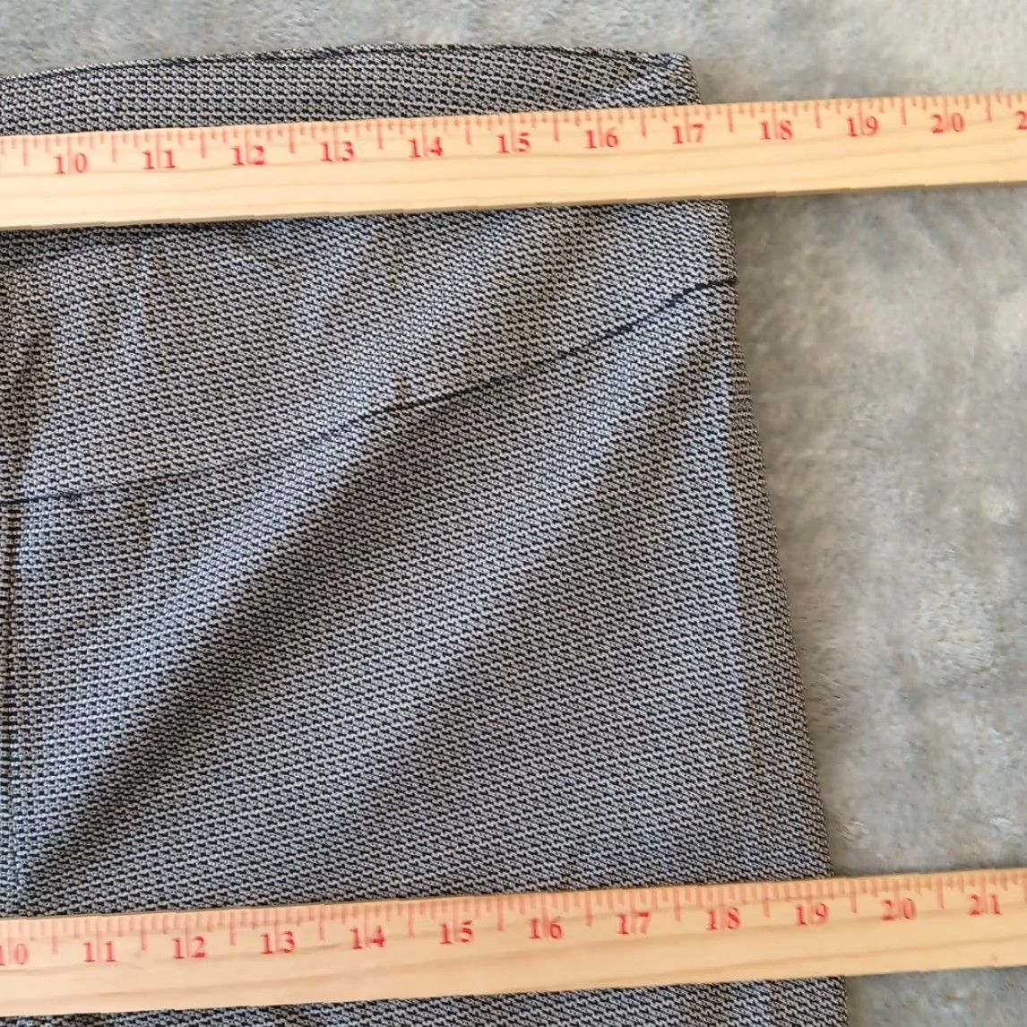Vintage Hilary Radley Ankle Pants Womens Size 12 Black Geometric Pull On Stretch 34x28.5 Size 34" / US 12 / IT 48 - 3 Thumbnail