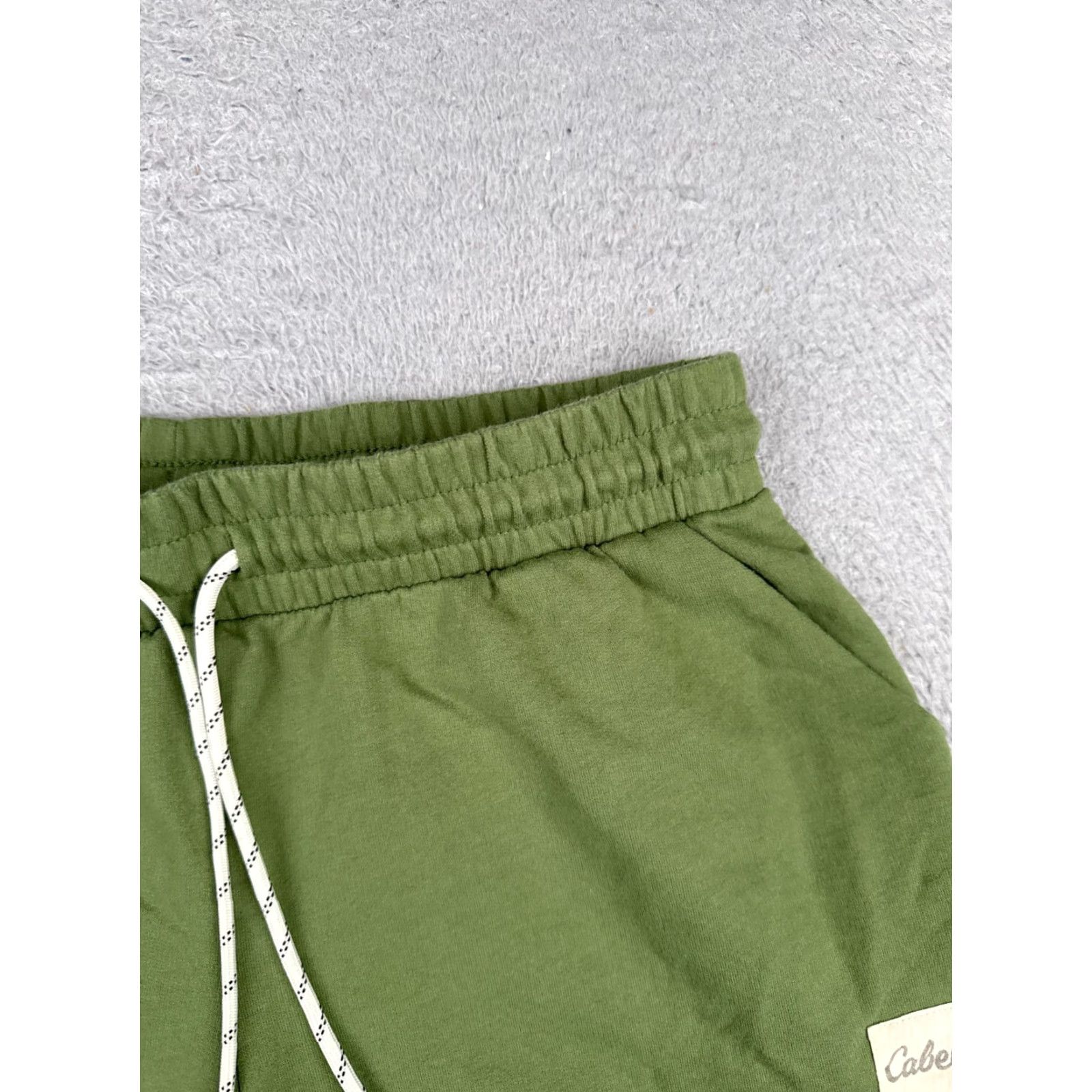 Vintage Cabela's Shorts Women Medium Green Elastic Waist Sweat French Terry Cotton 32x3 Size 32" / US 10 / IT 46 - 5 Thumbnail