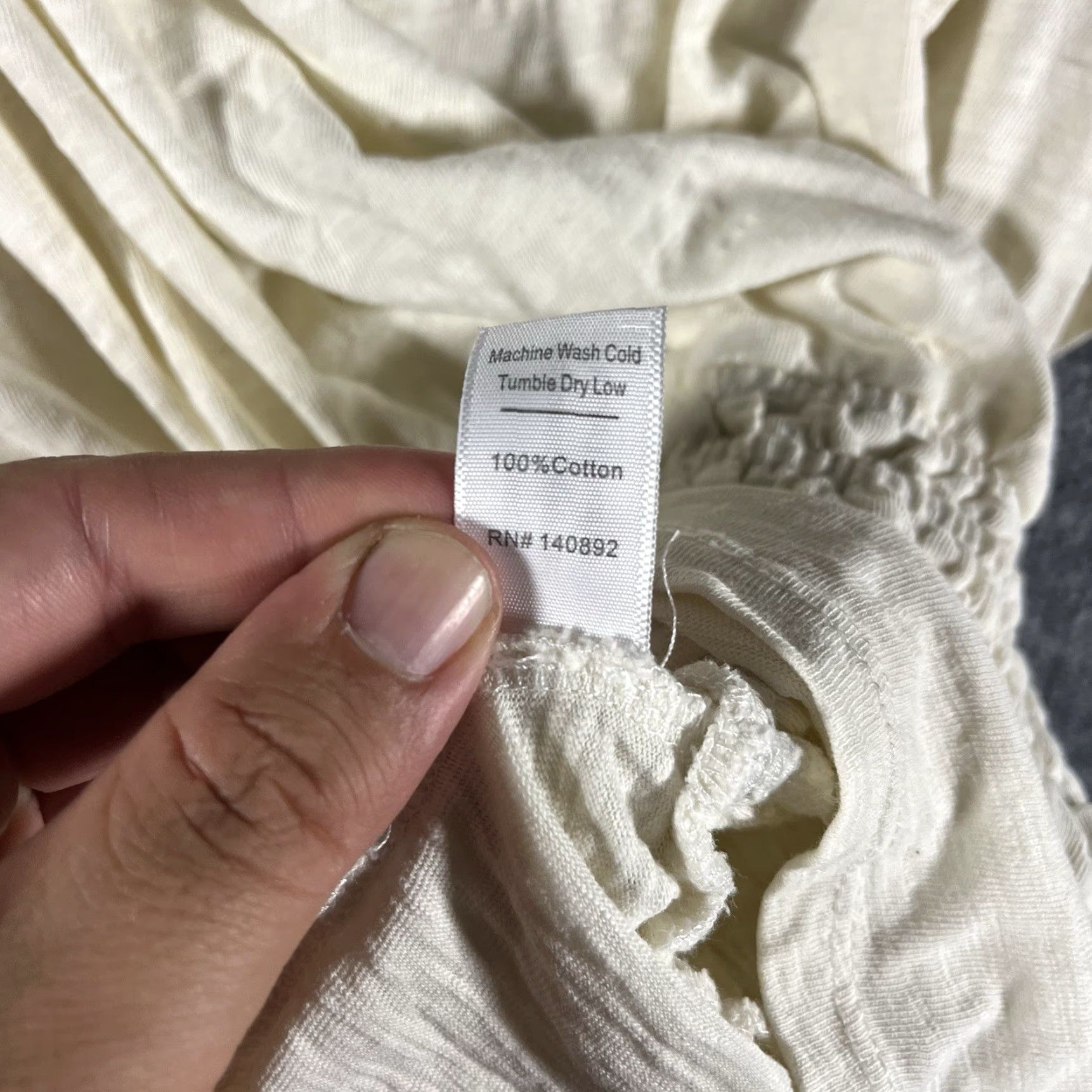 Marine Layer MARINE LAYER Square Neck Smocked Tank Top Women's XL White Basic Size XL / US 12-14 / IT 48-50 - 5 Thumbnail