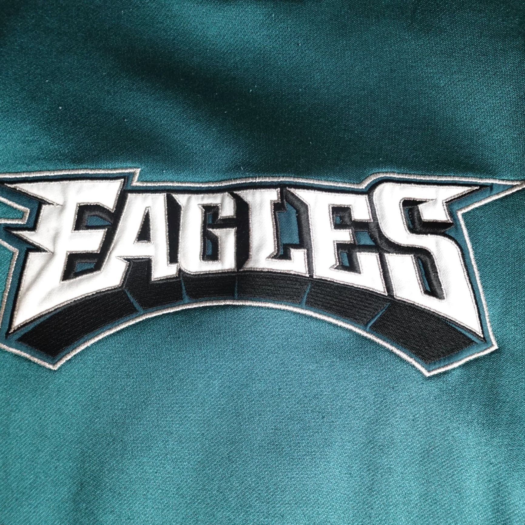 Reebok VINTAGE Reebok Philadelphia Eagles Hoodie 2XL Green Satin Embroidered Long Sleeve Mens Pullover Winter Fall Size US XXL / EU 58 / 5 - 6 Thumbnail