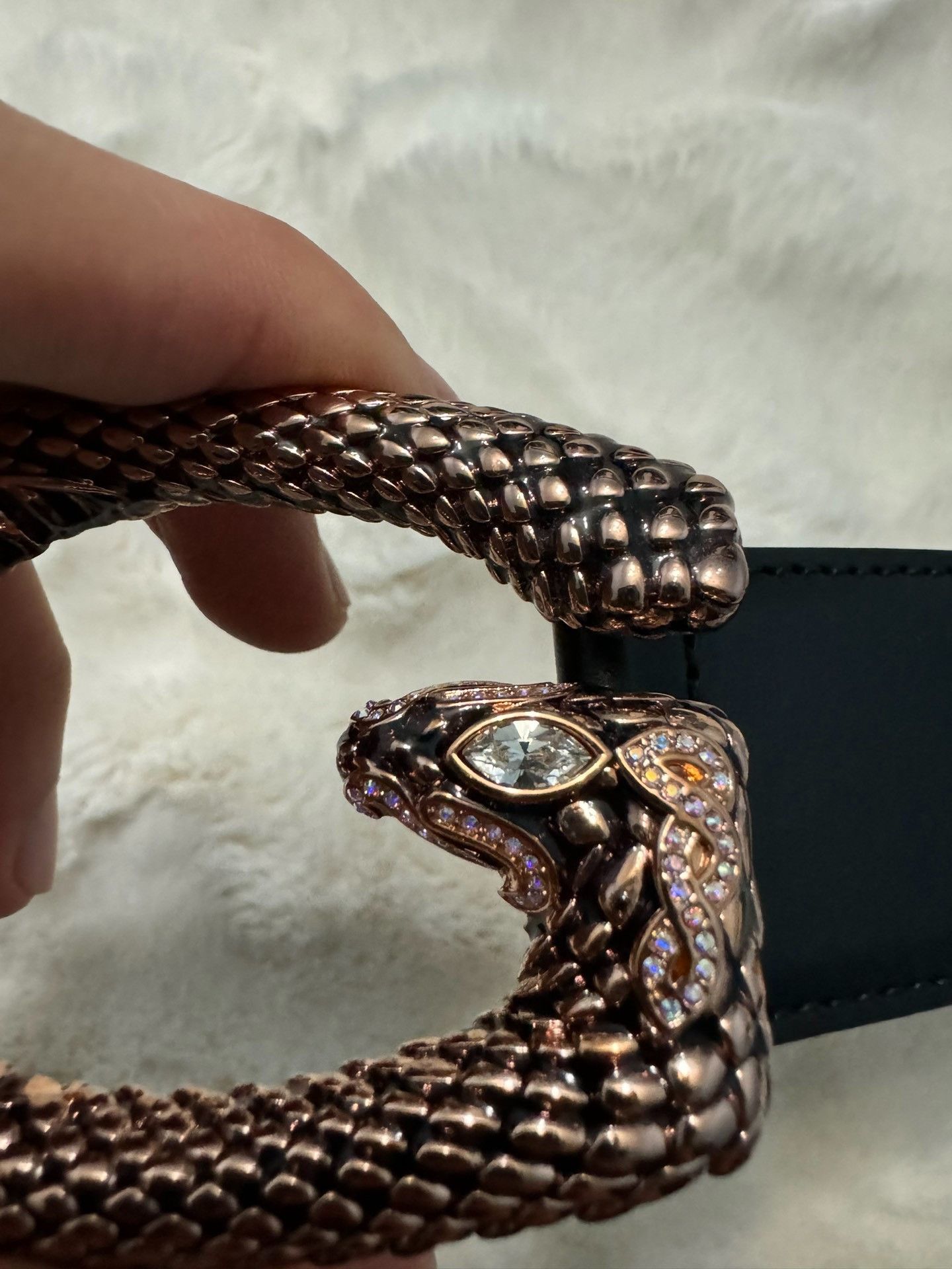 Gucci Gucci's new diamond-encrusted snake head belt Size ONE SIZE - 2 Thumbnail