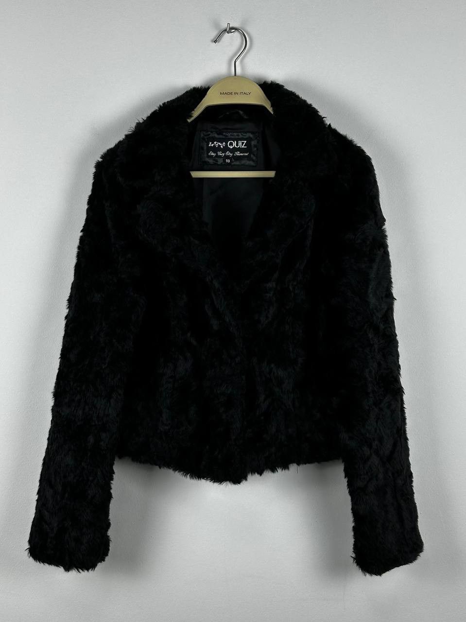 Vintage Vintage Faux Fur Cropped Biker Jacket Avantgarde Size S / US 4 / IT 40 - 1 Thumbnail