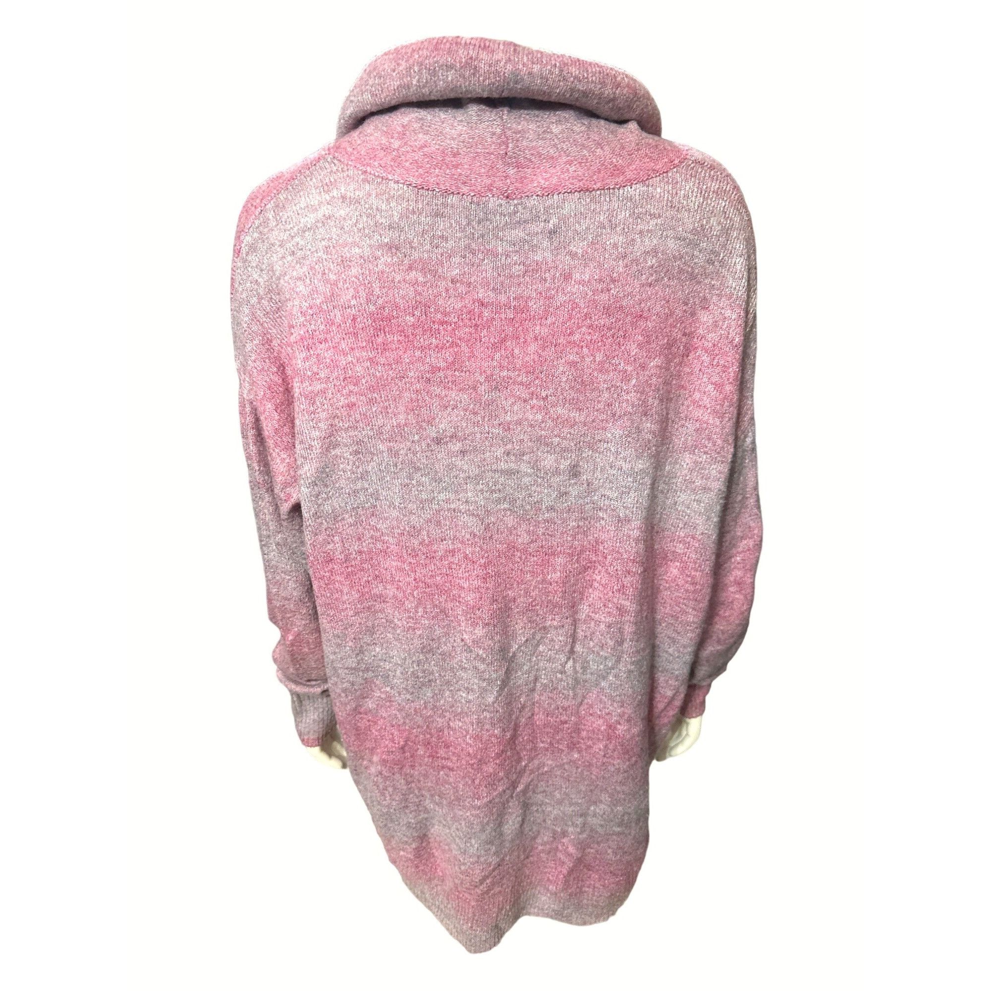 American Eagle Outfitters American Eagle Womens Cowl Neck Sweater Medium Pink & Gray Size M / US 6-8 / IT 42-44 - 3 Thumbnail