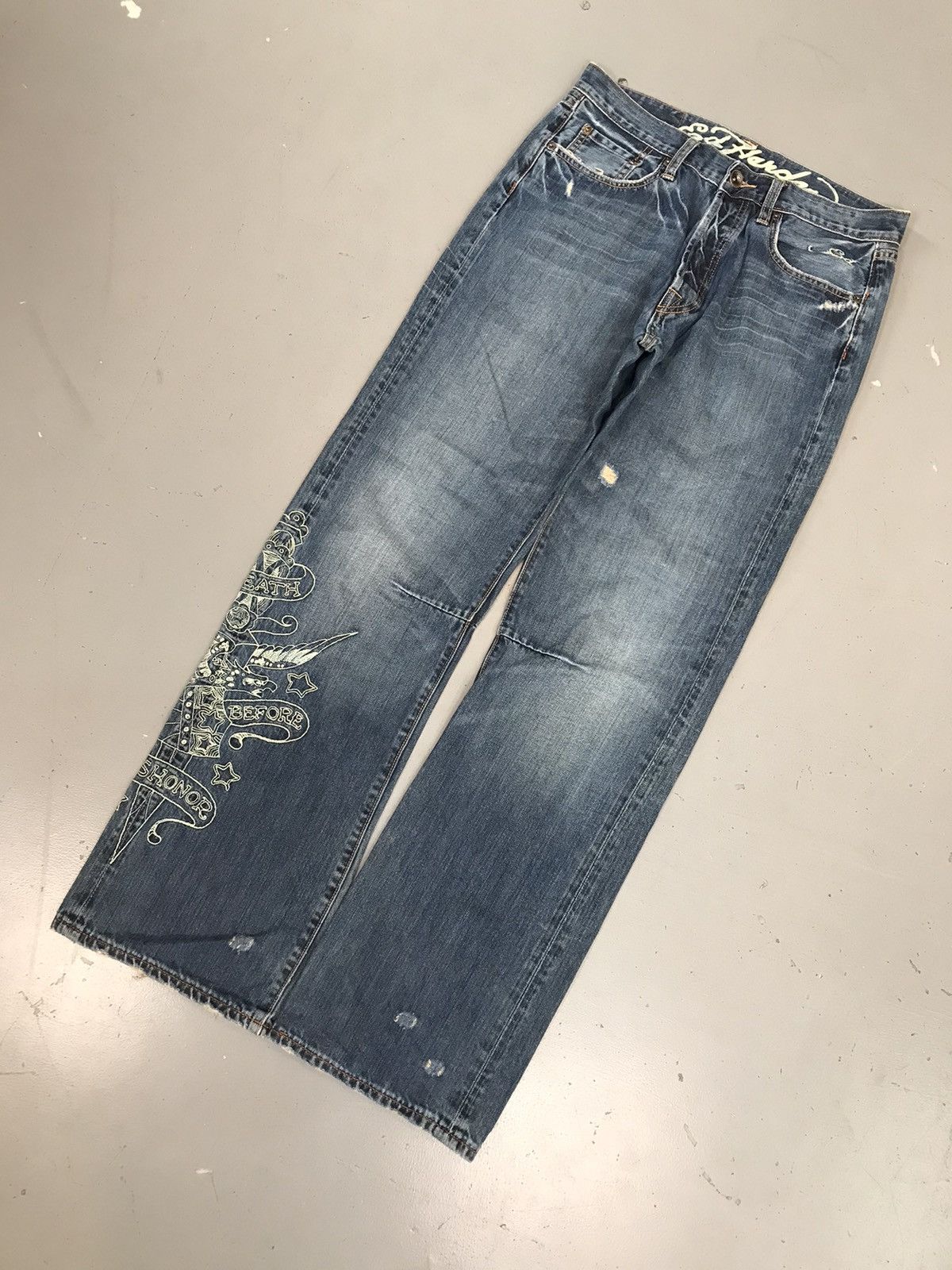 Ed Hardy × Vintage Vintage Ed hardy printed denim Size US 33 - 2 Thumbnail