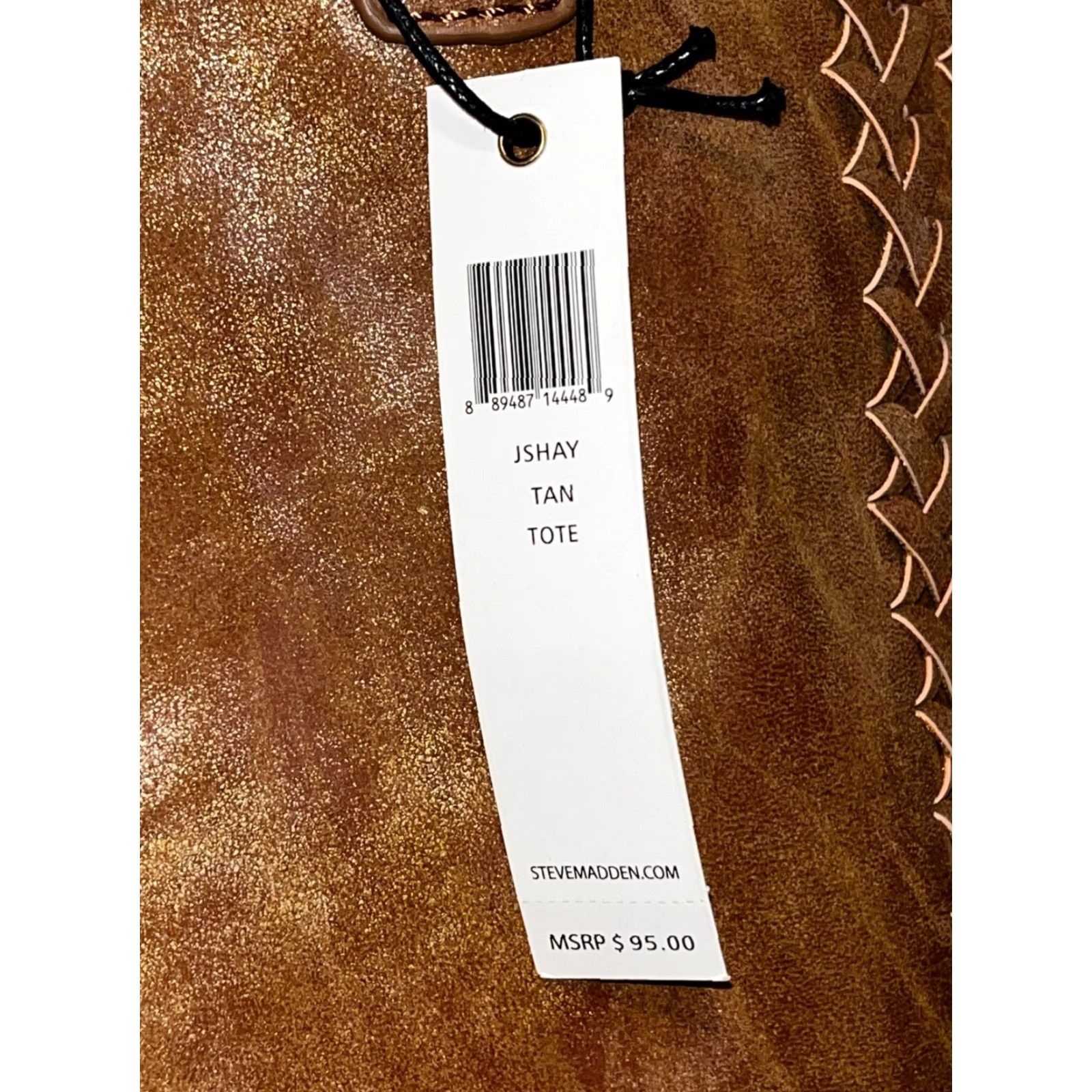 Steve Madden Steve Madden Shay Bucket Tote Large Tan Fringe Leather Trim NWT MSRP 5 Size ONE SIZE - 6 Thumbnail