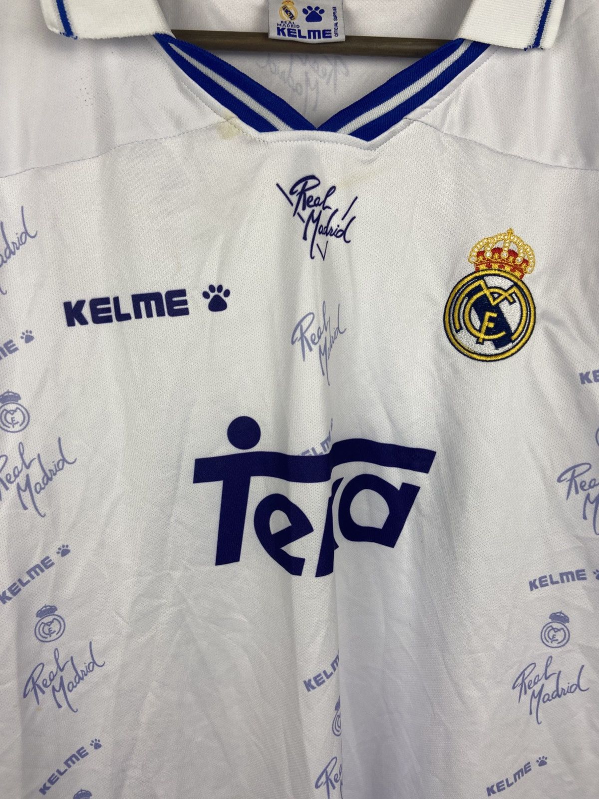 Other Vintage Kelme Real Madrid 95 Football Soccer Shirt Jersey Size US XL / EU 56 / 4 - 3 Thumbnail