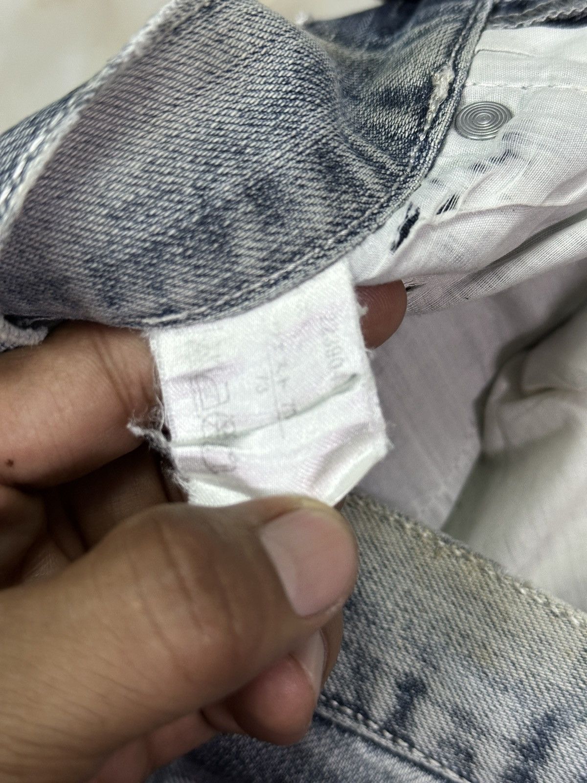 Japanese Brand Vintage Denim Distress Pocket twist leg motorcyle round66. Size US 30 / EU 46 - 6 Thumbnail