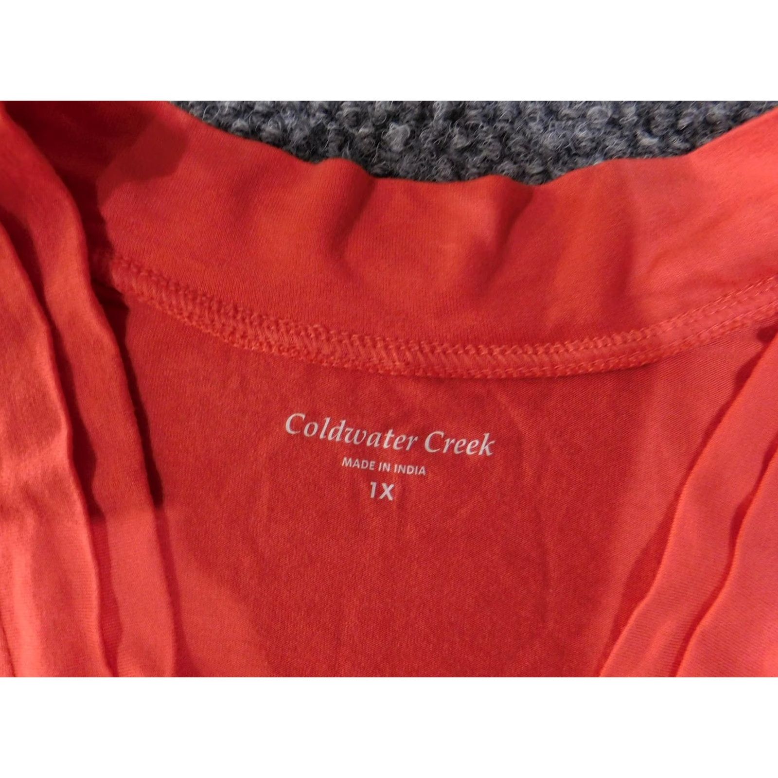 Coldwater Creek Coldwater Creek Cardigan Womens 1X Red Open Front Short Sleeve Lightweight Coverup Shirt Blouse Kimono Vintage No Womens Size XL / US 12-14 / IT 48-50 - 4 Thumbnail