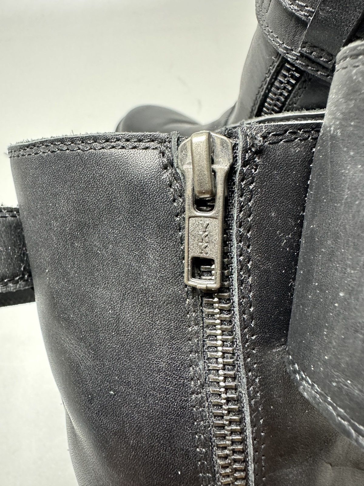 Ann Demeulemeester Ann Demeulemeester— Leather Moto Biker Boots Size US 5 / IT 35 - 9 Thumbnail