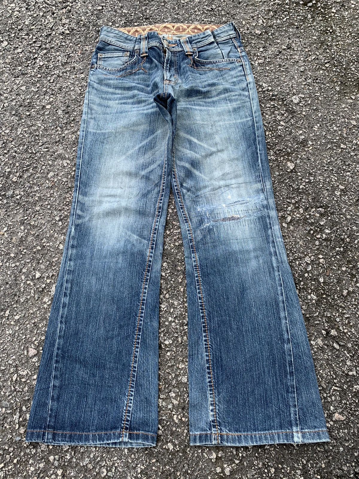 Kapital FLARE EDWIN XV MUDMAX FADED & RUSTY DISTRESSED DENIM Size US 32 / EU 48 - 1 Thumbnail