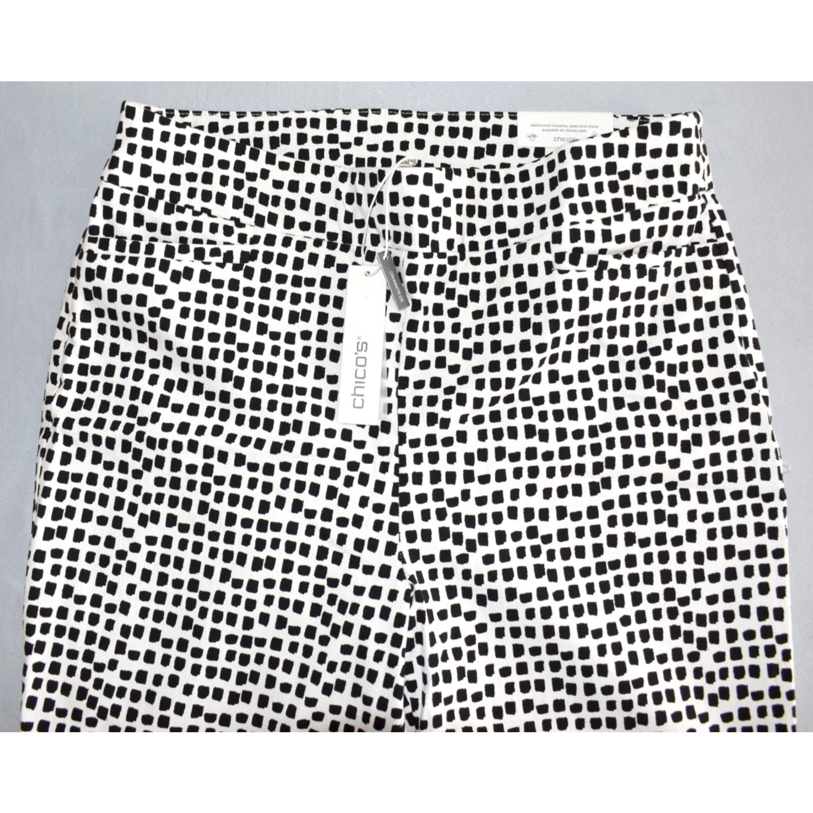 Chicos NWT CHICOS Brigitte Alabaster/Black Slim Leg Pants Sz 1 US 8 Size 30" / US 8 / IT 44 - 4 Thumbnail