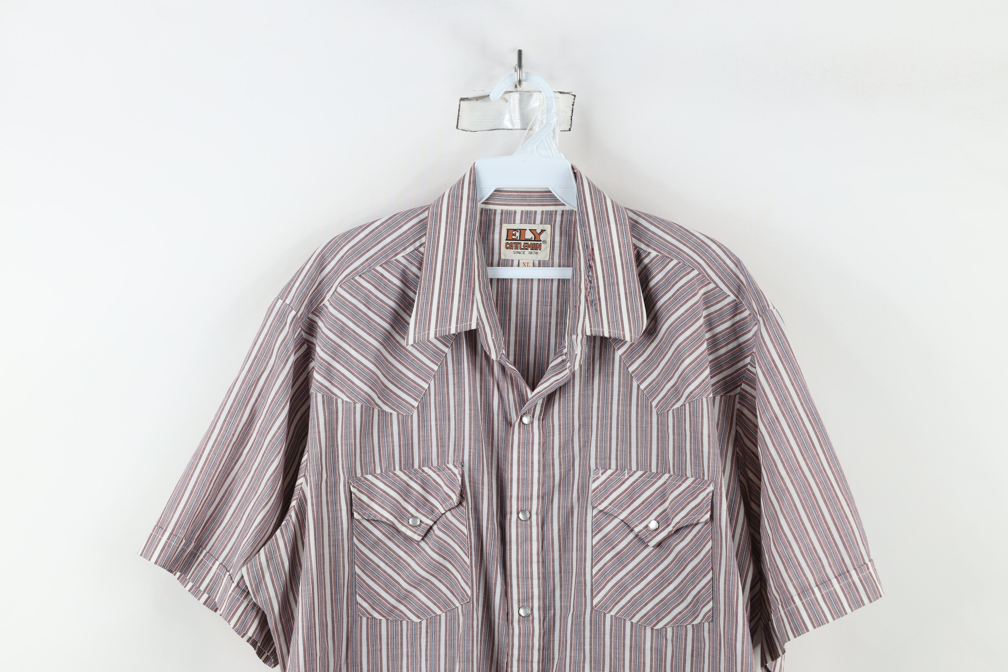 Vintage Vintage 70s 80s Streetwear Cowboy Striped Button Shirt Size US XL / EU 56 / 4 - 2 Thumbnail