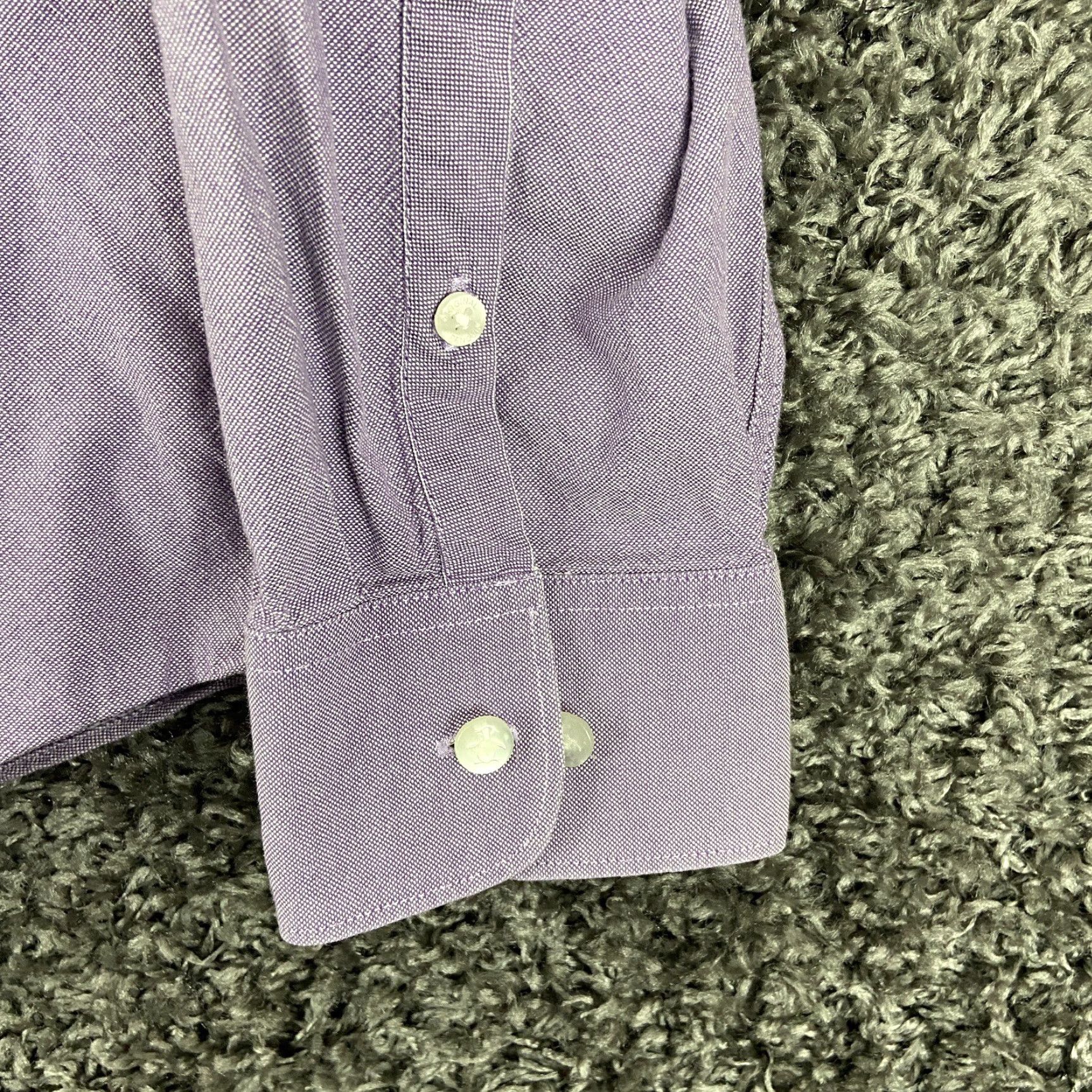Original Penguin VINTAGE Original Penguin Men's Dress Shirt 16.5 Purple Long Sleeve Button Up Size 42R - 3 Thumbnail
