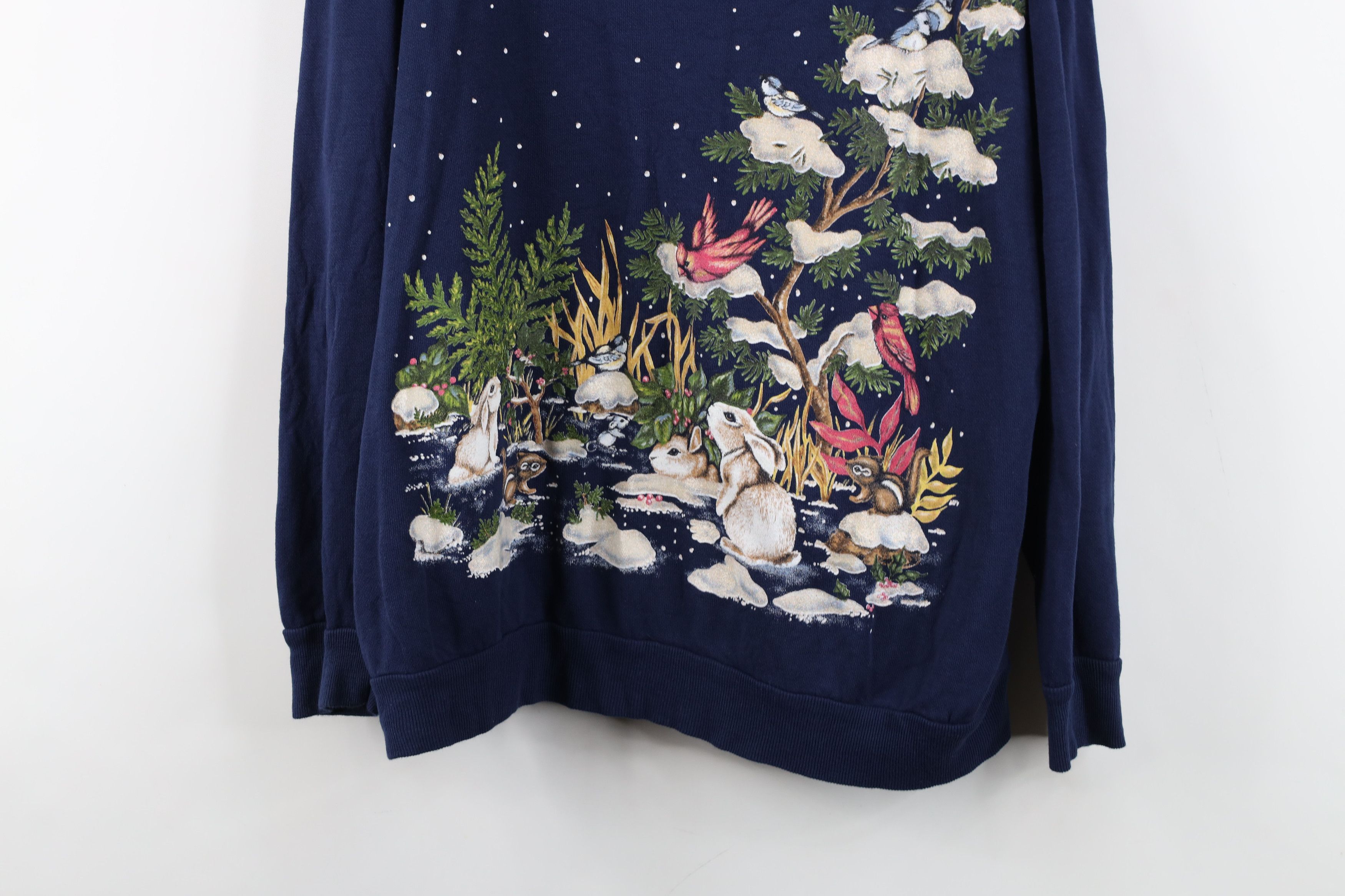 Vintage Vintage 90s Streetwear Winter Turtleneck Sweatshirt USA Size L / US 10 / IT 46 - 3 Thumbnail
