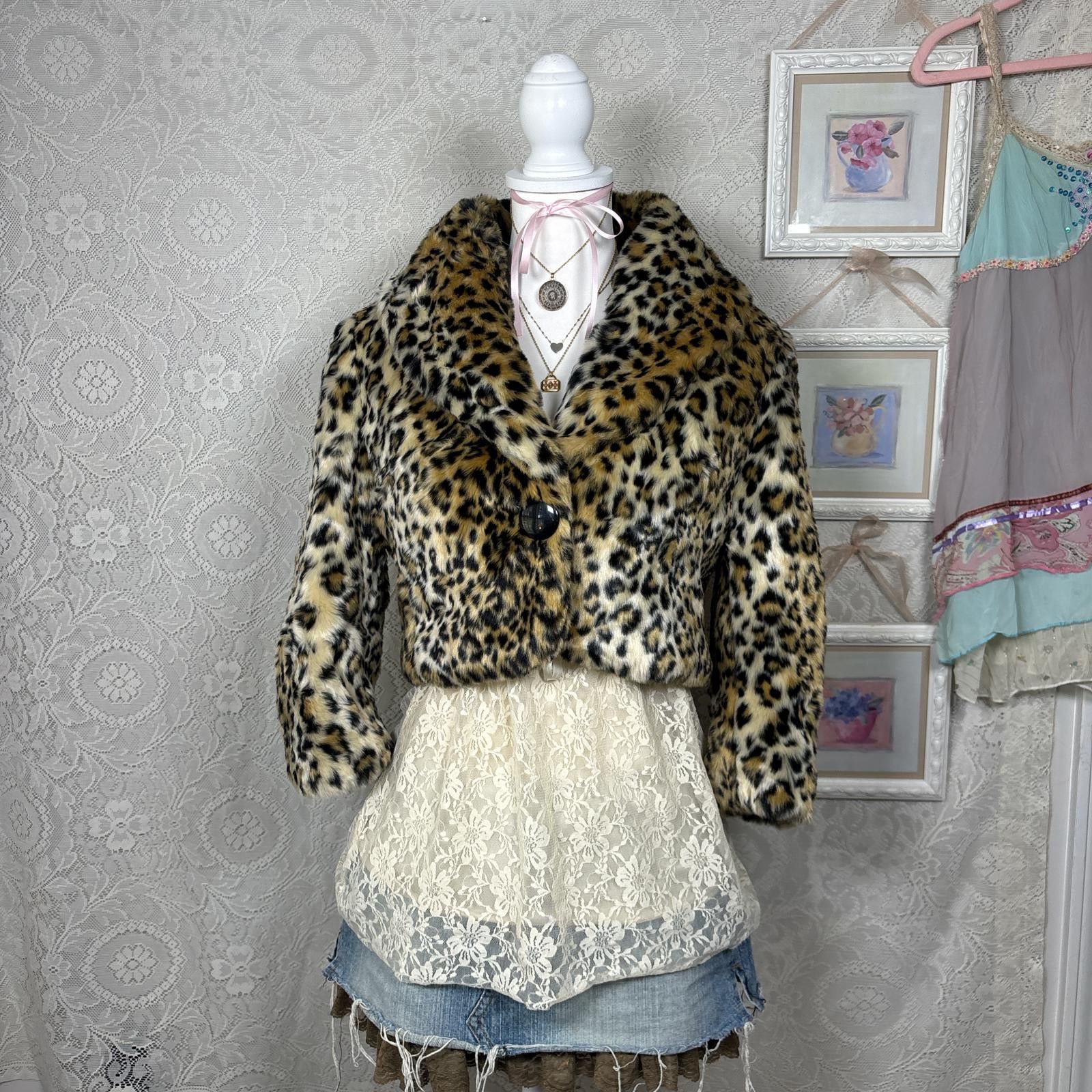 Other vintage cheetah print fur jacket Size S / US 4 / IT 40 - 1 Thumbnail