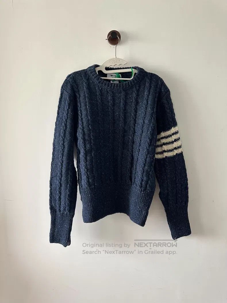 Thom Browne Thom Browne Blue Knit Sweater Size US XL / EU 56 / 4 - 1 Thumbnail