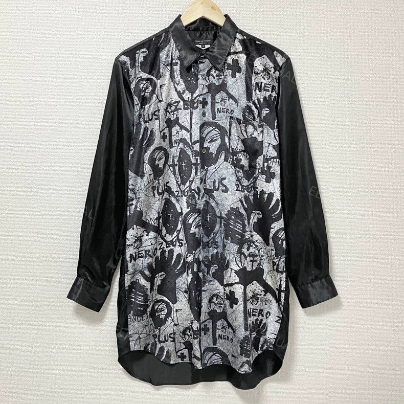 Comme des Garcons Comme Des Garcons Printed long silk shirt Size S / US 4 / IT 40 - 1 Thumbnail