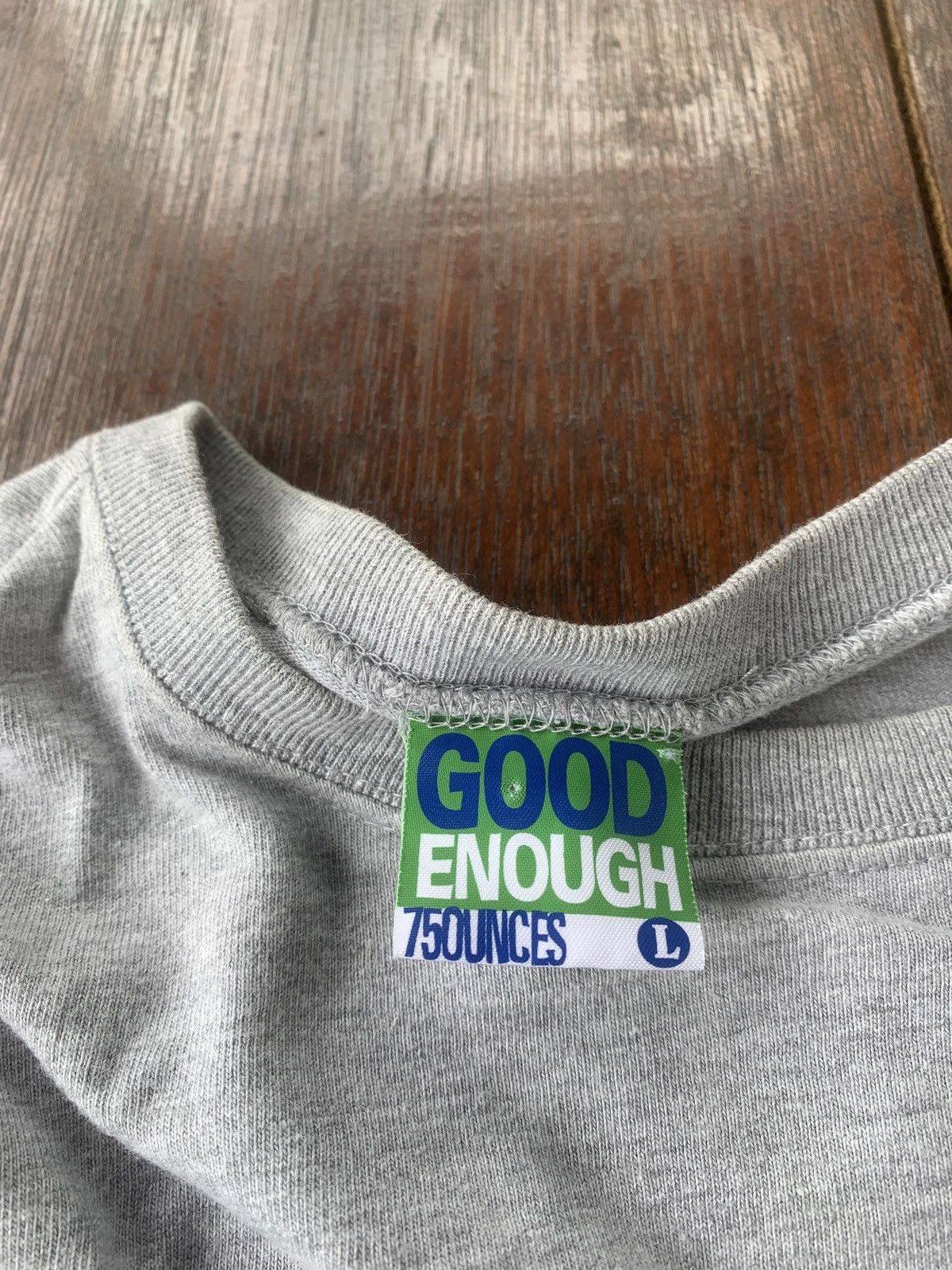 GOODENOUGH × Japanese Brand × Vintage Vintage Goodenough 75ounces Japan grey tee Size US L / EU 52-54 / 3 - 5 Thumbnail