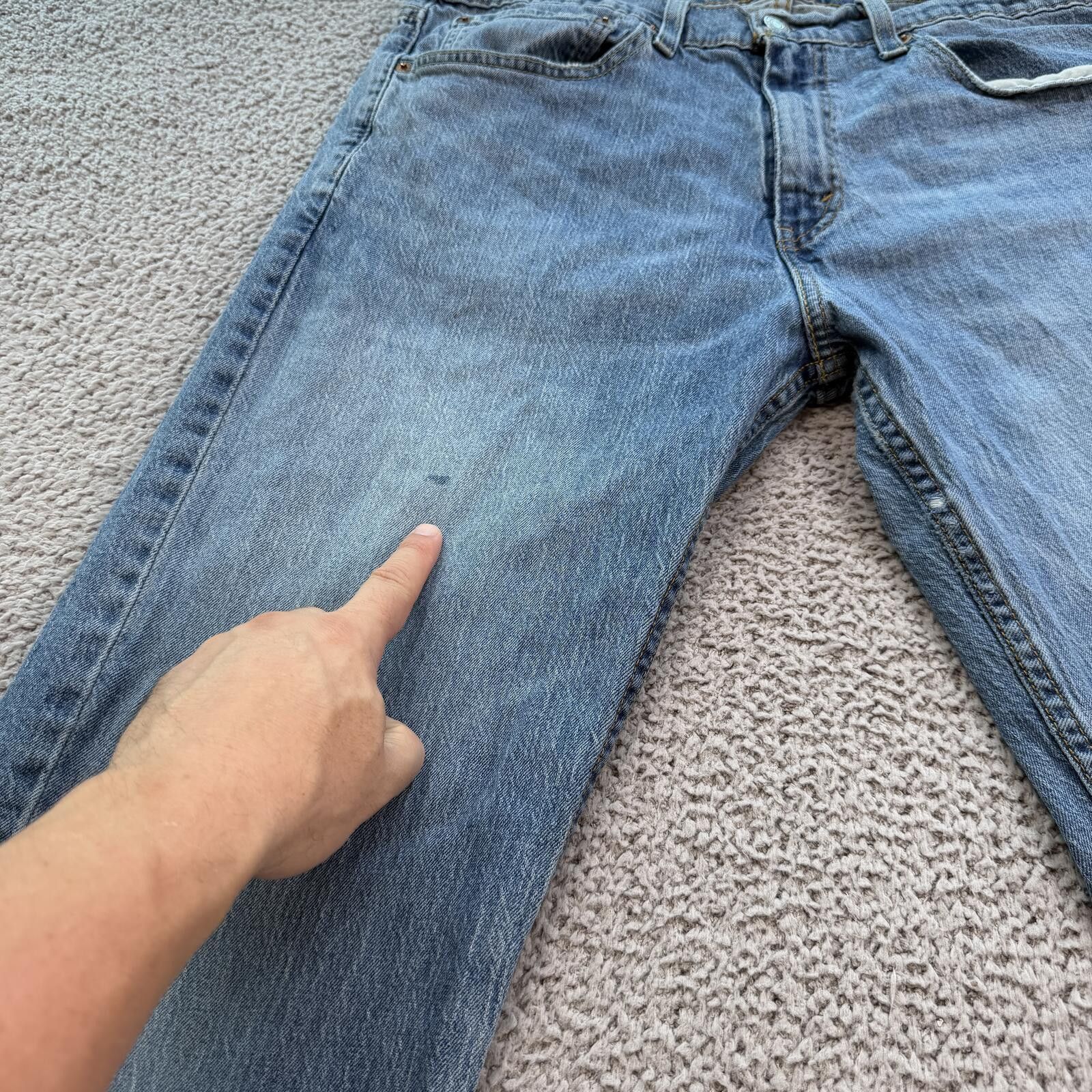 Levi's Levis 505 Regular Fit Light Wash Straight Jeans Mens 34x32 Size US 34 / EU 50 - 9 Thumbnail