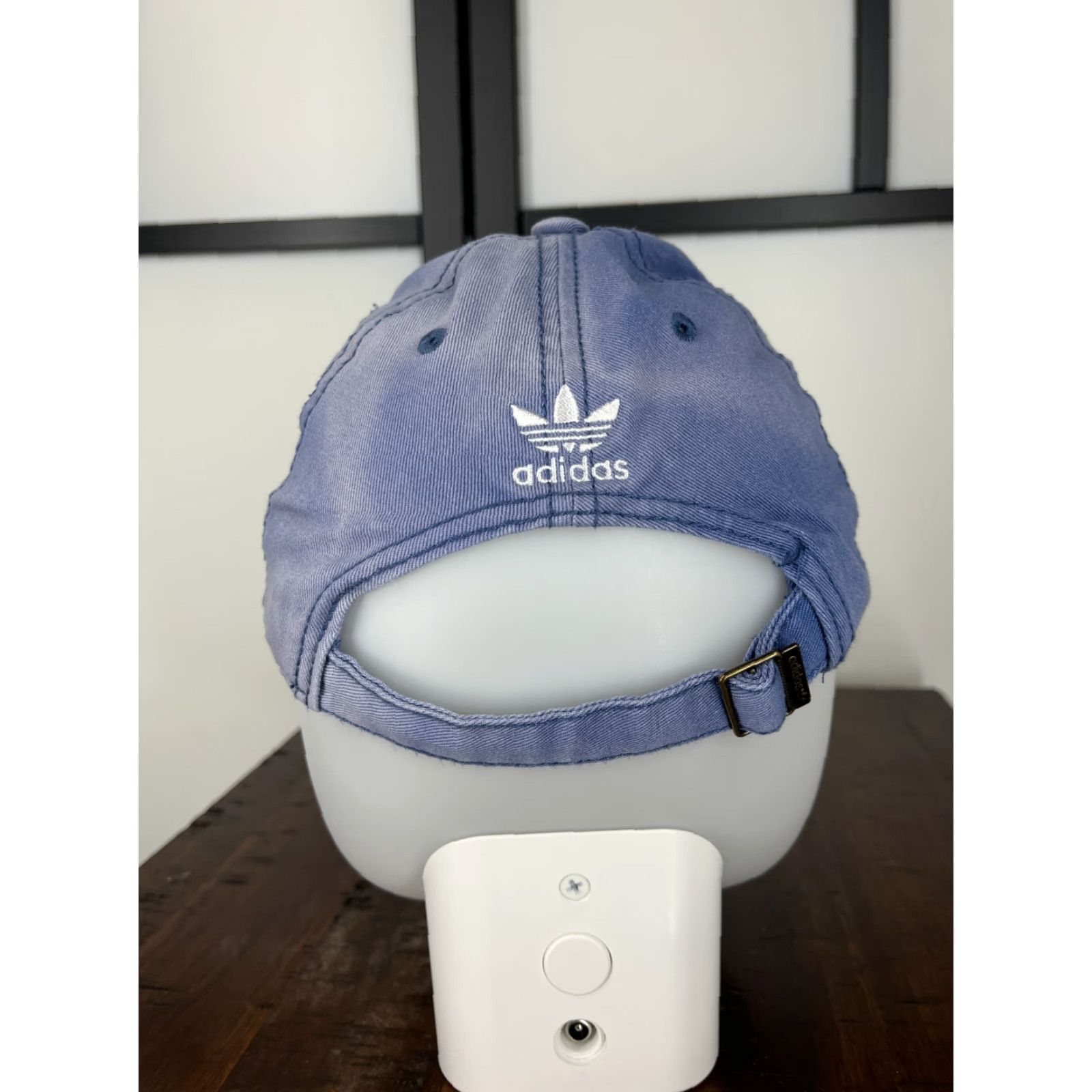 Adidas Adidas Hat Cap Strap Back Womens One Size Blue Denim Embroidered Cotton Twill Size ONE SIZE - 6 Thumbnail