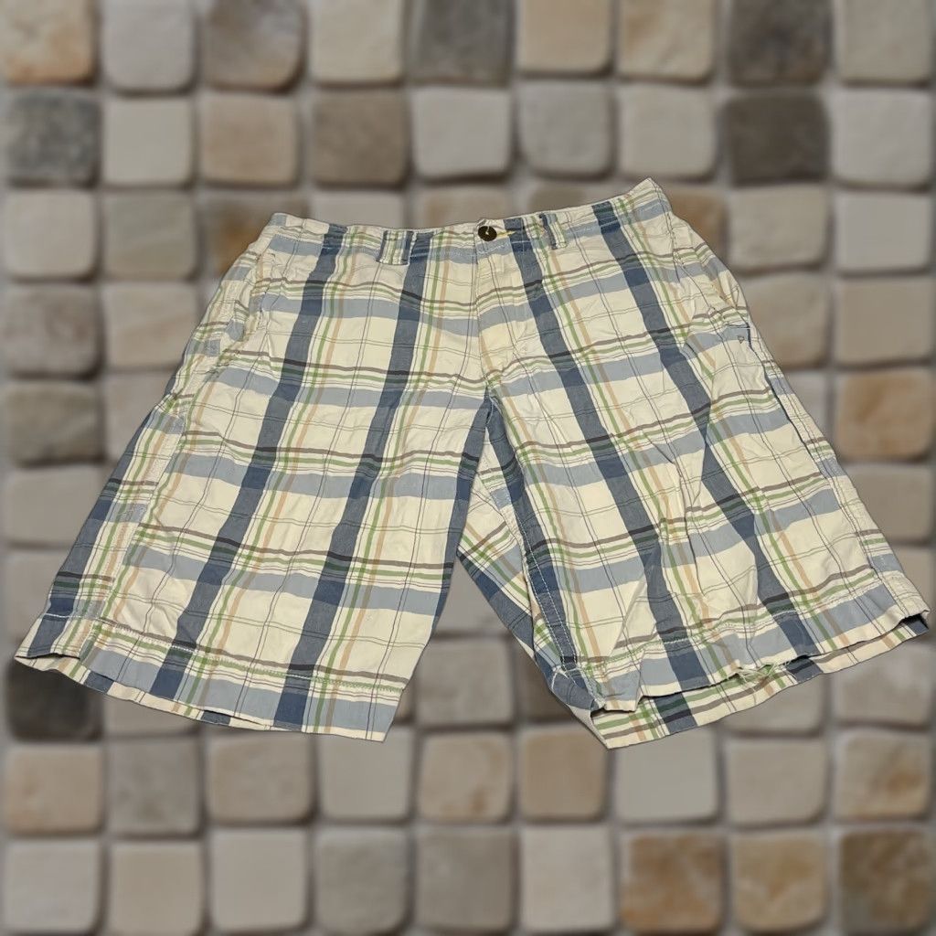 American Eagle Outfitters American Eagle Outfitters Shorts Men Plaid Bermuda Flat Front Distressed Multicolor 34 Inseam 10 Casual Casual Mens Bermuda Shorts Size US 34 / EU 50 - 1 Thumbnail