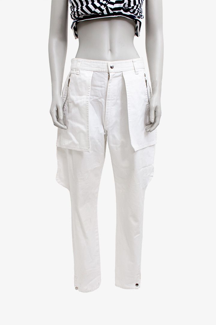 Kansai Yamamoto Vintage Kansai Yamamoto white cotton pants jodhpur style Size US 34 / EU 50 - 1 Thumbnail