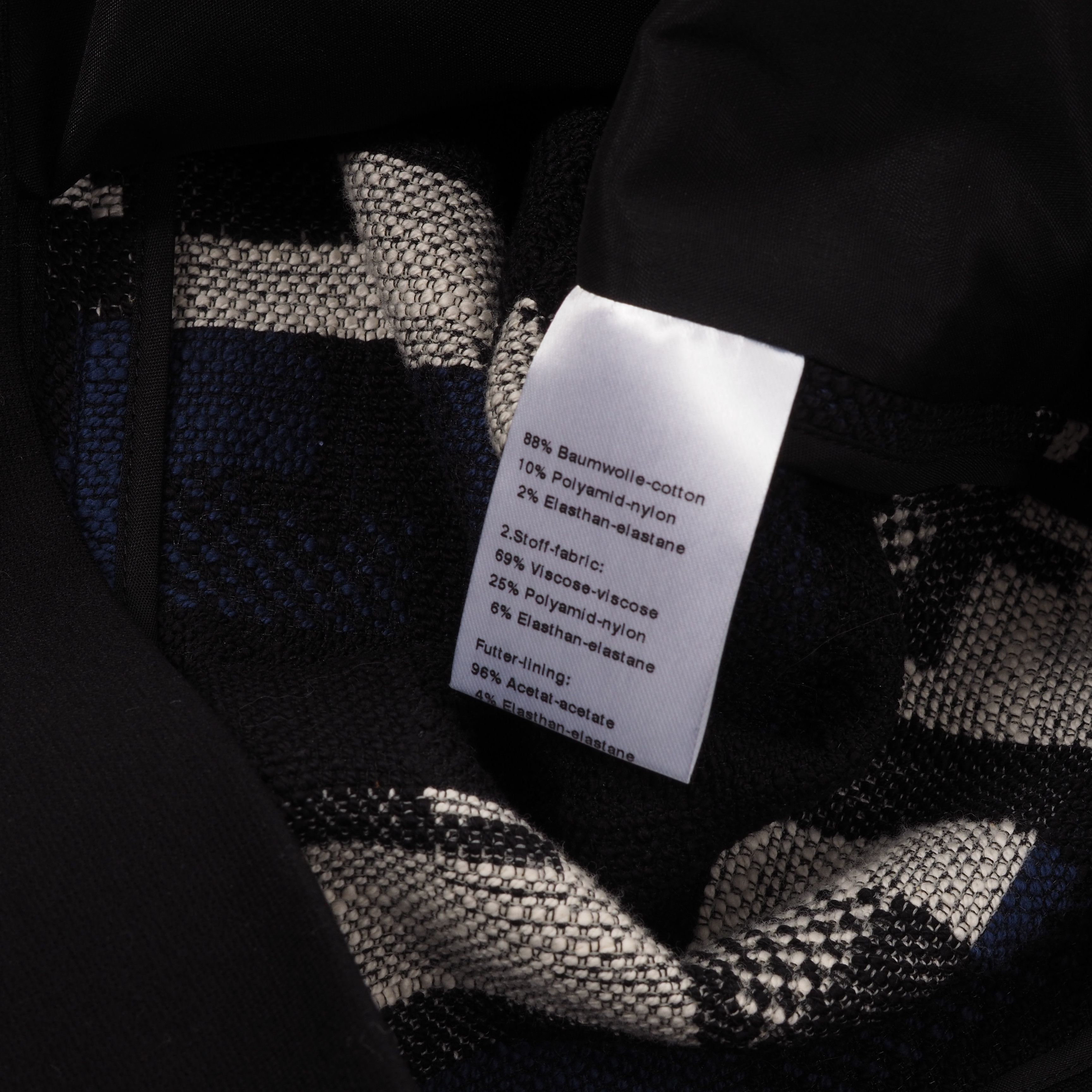 Akris Akris Punto Black Blue White Striped Zip Designer Jacket Size M / US 6-8 / IT 42-44 - 7 Thumbnail