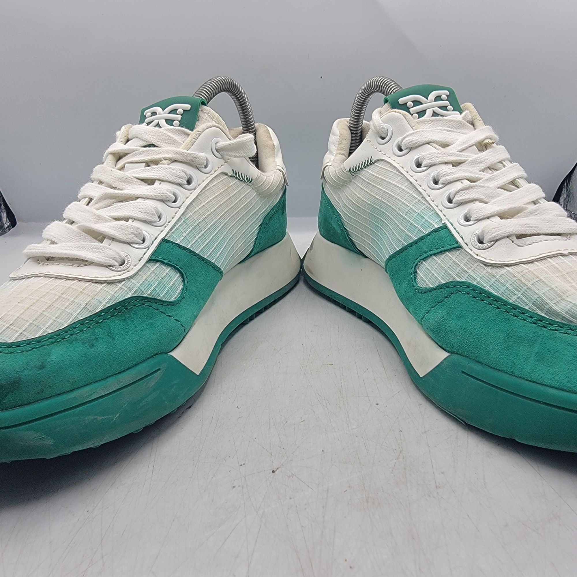 Sam Edelman Sam Edelman Layla Womens 8.5M Green White Sneaker Shoes Walk Size US 8.5 / IT 38.5 - 3 Thumbnail
