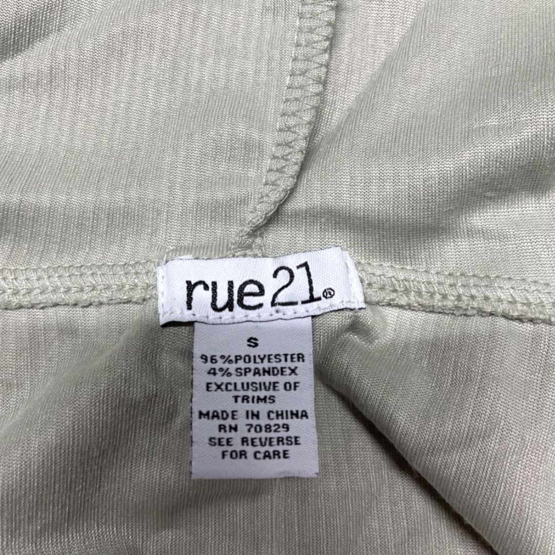 Vintage Rue21 Cropped Hoodie Womens S Green Good Vibes Long Sleeve Stretch Half Zip New Size S / US 4 / IT 40 - 7 Thumbnail