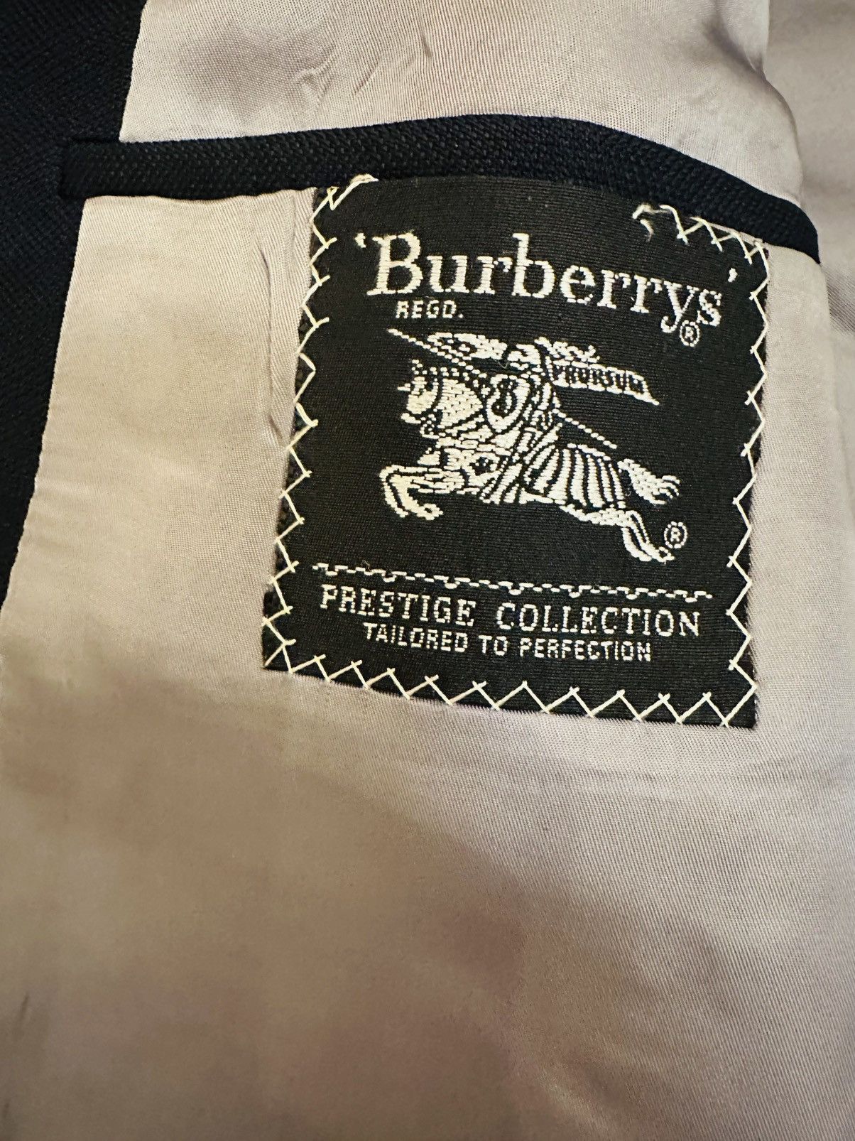 Burberry Burberrys Vtg Suit Jacket Mens 42 Single Breasted 100% Wool Size 42R - 10 Thumbnail