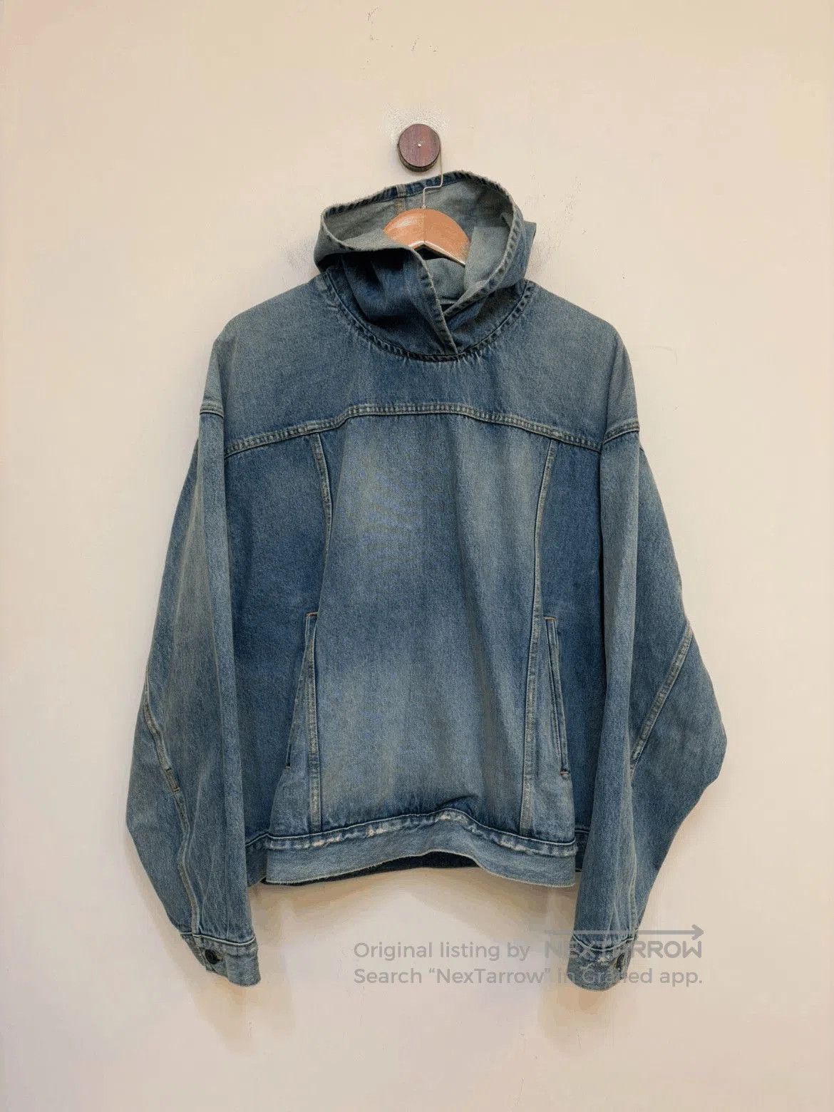 Balenciaga Sz 2 Balenciaga Pull-over Hoodie Denim Jacket. Size US M / EU 48-50 / 2 - 1 Thumbnail