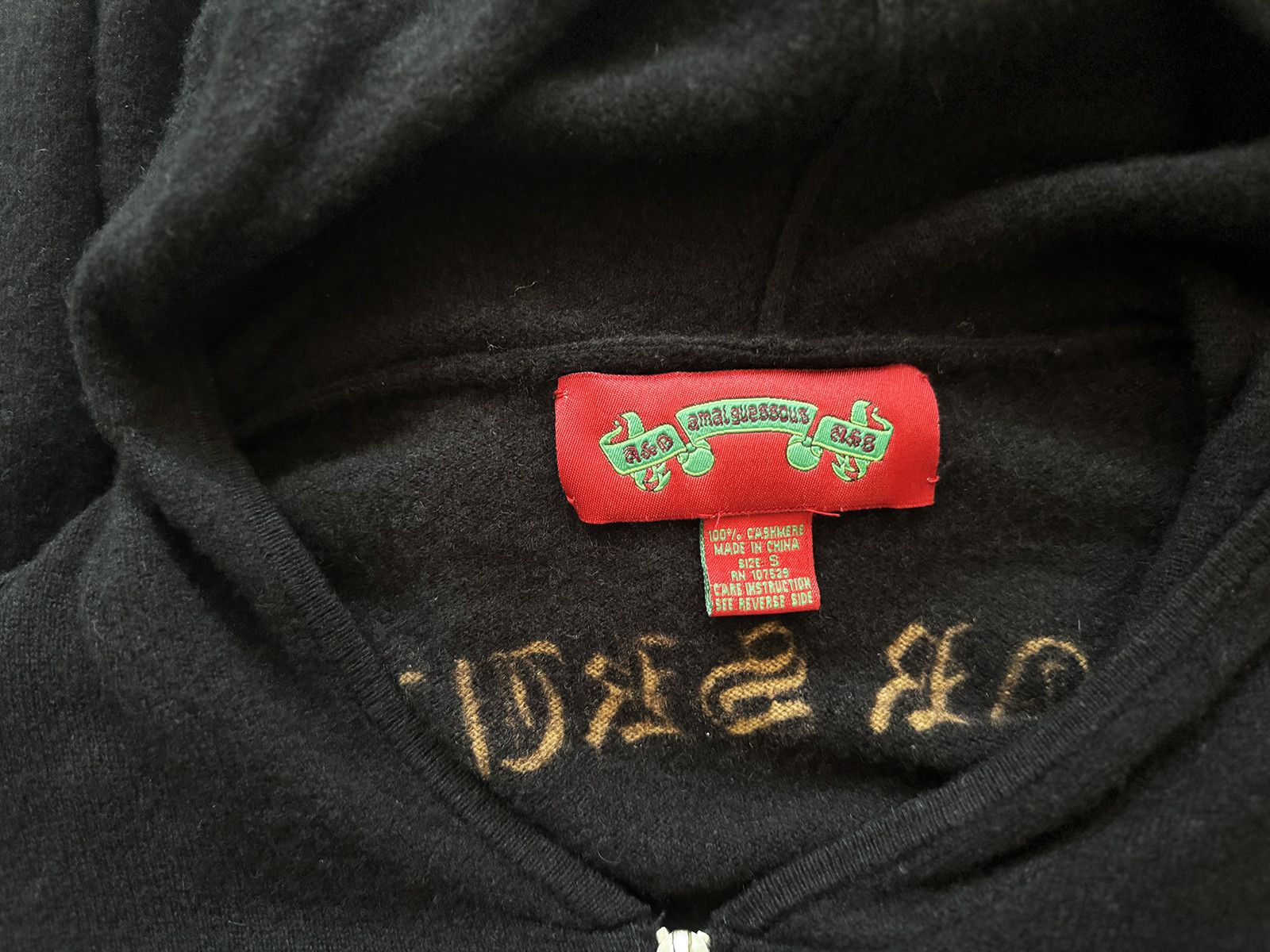 A&G Rock A&G MENS CASHMERE TATOO "SUGAR SKULL" ZIP HOODIE Size US S / EU 44-46 / 1 - 4 Thumbnail