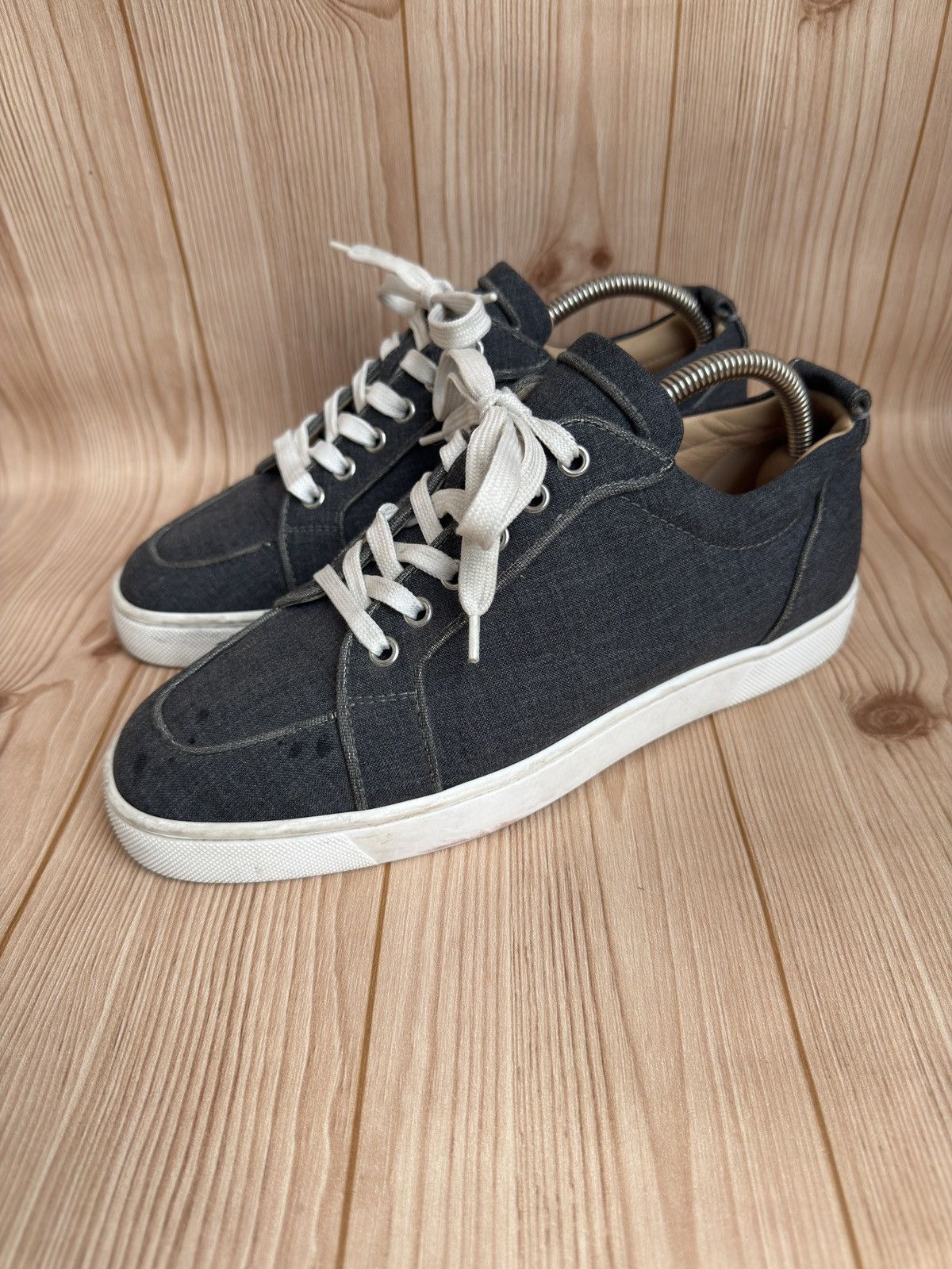 Christian Louboutin Orlato denim trainers Size US 7 / EU 40 - 1 Thumbnail