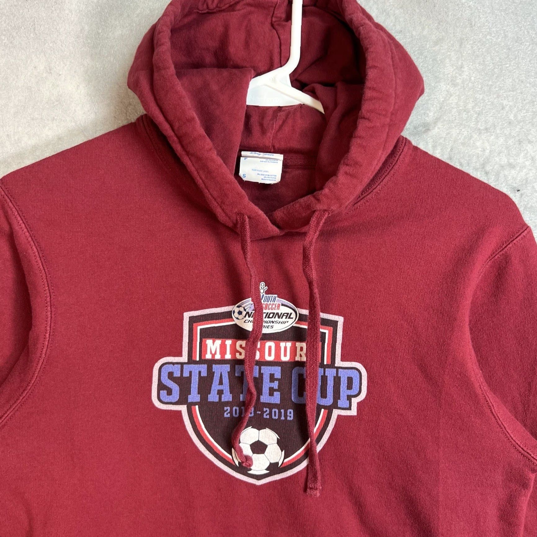 Port & Company Missouri State Cup Soccer Championship Sweatshirt Hoodie Adult Small Maroon Size US S / EU 44-46 / 1 - 4 Thumbnail
