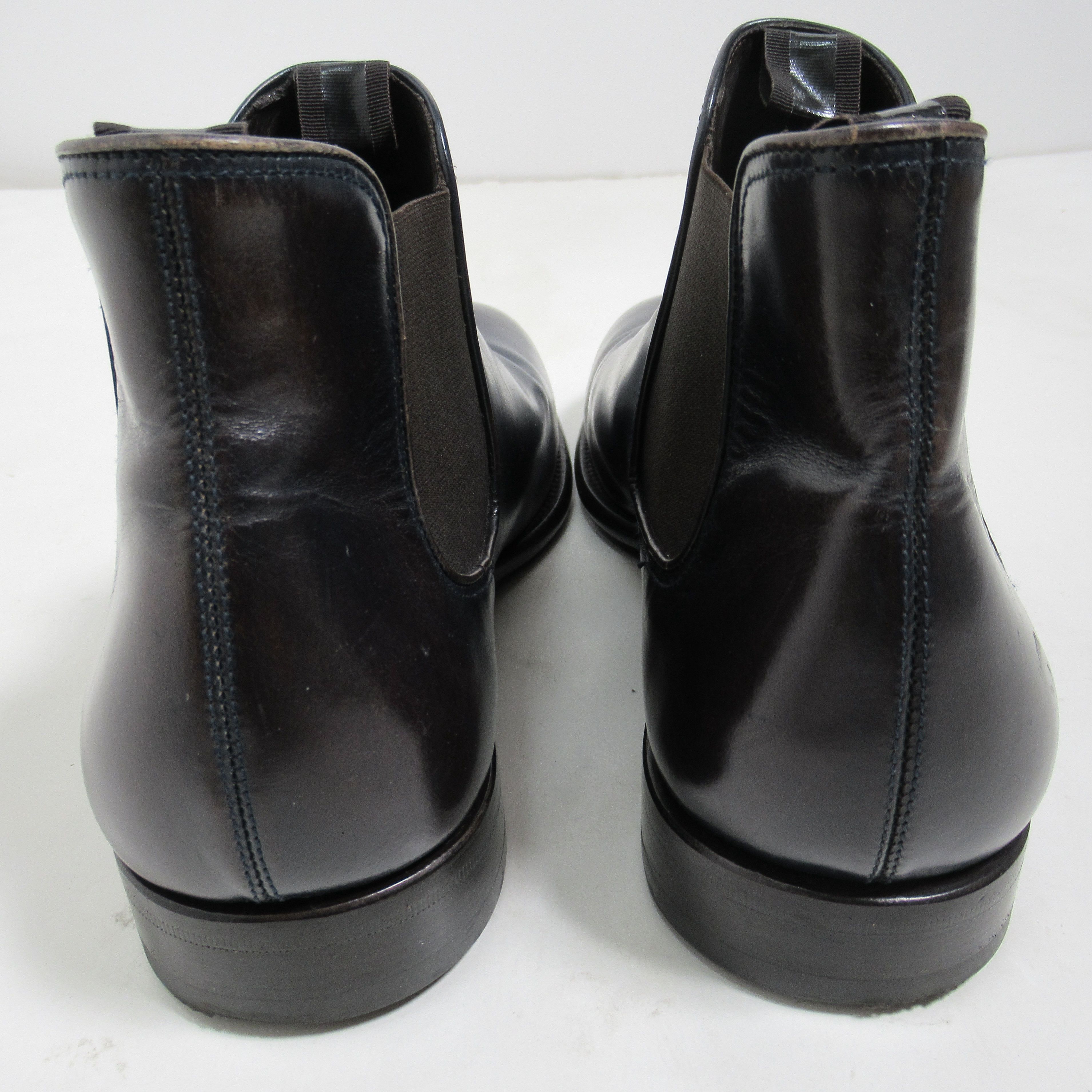 Salvatore Ferragamo Salvatore Ferragamo Men's Santo Chelsea Boots Chocolate Size US 11 / EU 44 - 4 Thumbnail