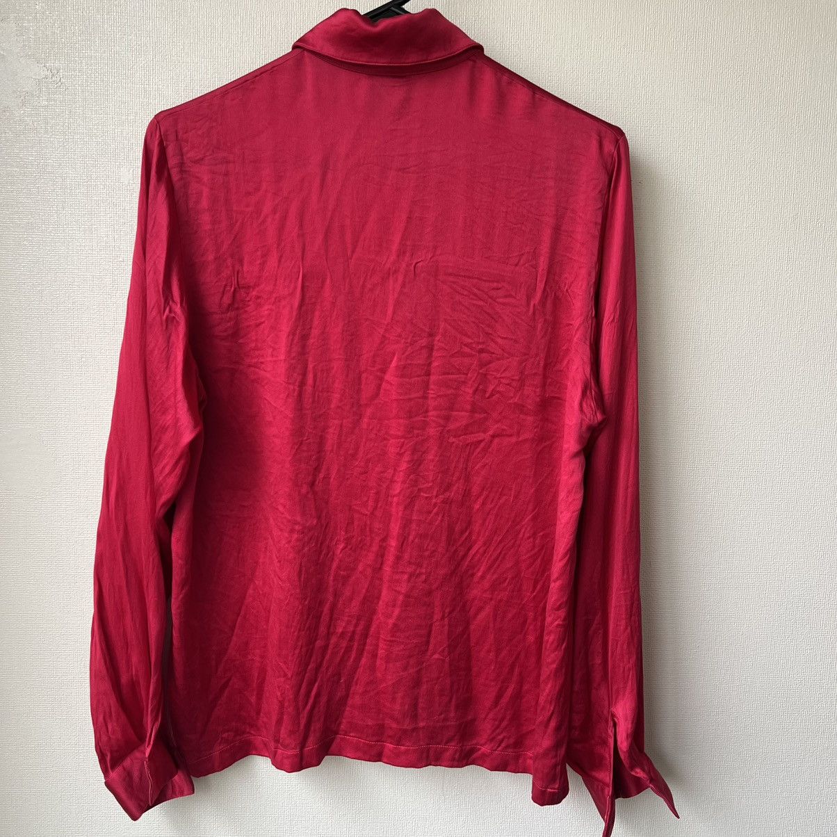 Claude Montana Vintage Claude Montana Silk Blouse Italy Size 42 Maroon Red Size M / US 6-8 / IT 42-44 - 2 Thumbnail
