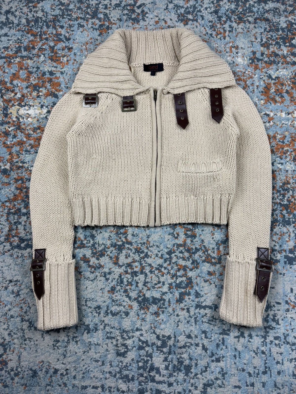 Japanese Brand × Vintage Vintage y2k Qued london crazy bondage cropped sweater knit Size L / US 10 / IT 46 - 1 Thumbnail