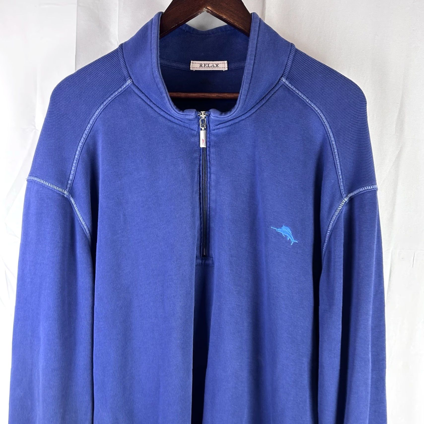 Tommy Bahama Tommy Bahama Pullover Quarter Zip Paradise Nation Relax Blue Men’s 3XL Size US XXL / EU 58 / 5 - 4 Thumbnail