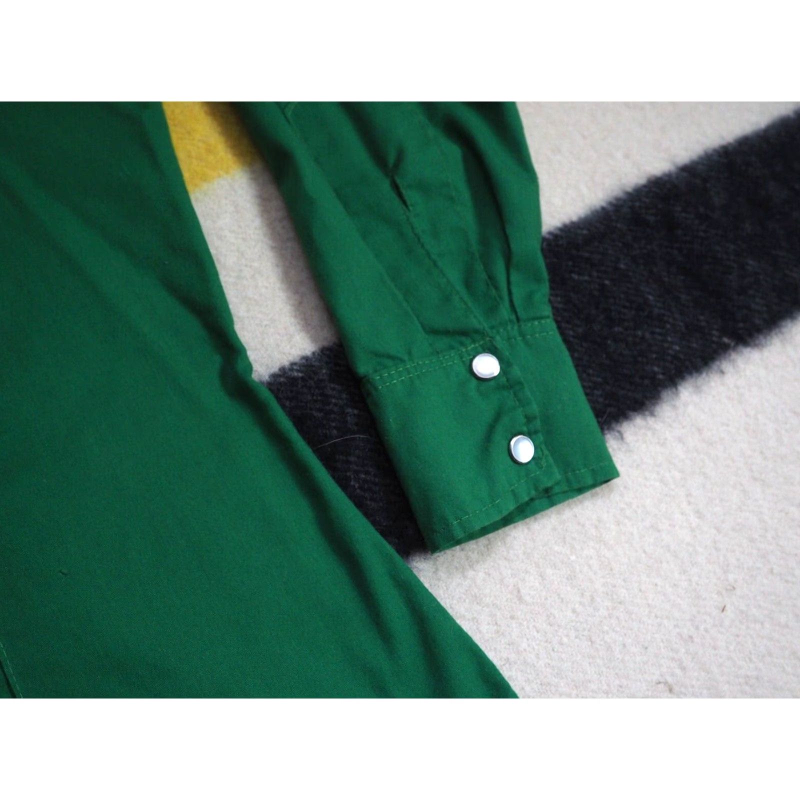 Vintage VINTAGE Shirt Shack Western Pearl Snap Shirt Womens L Green 70s 80s Cowboy Casual Cotton Blend Shirt Shack Mens Womens Boys Girls Size L / US 10 / IT 46 - 5 Thumbnail