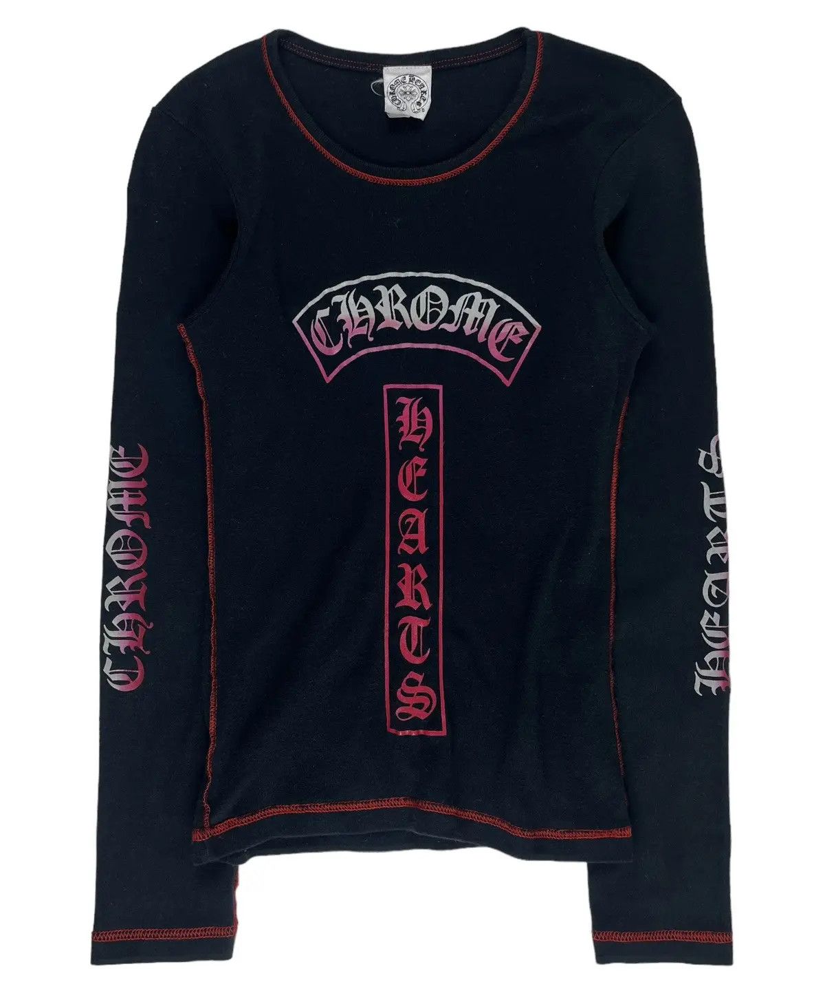 Chrome Hearts Chrome Hearts Gradient T Bar Red Stitch Longsleeve Tshirt Size L / US 10 / IT 46 - 6 Thumbnail