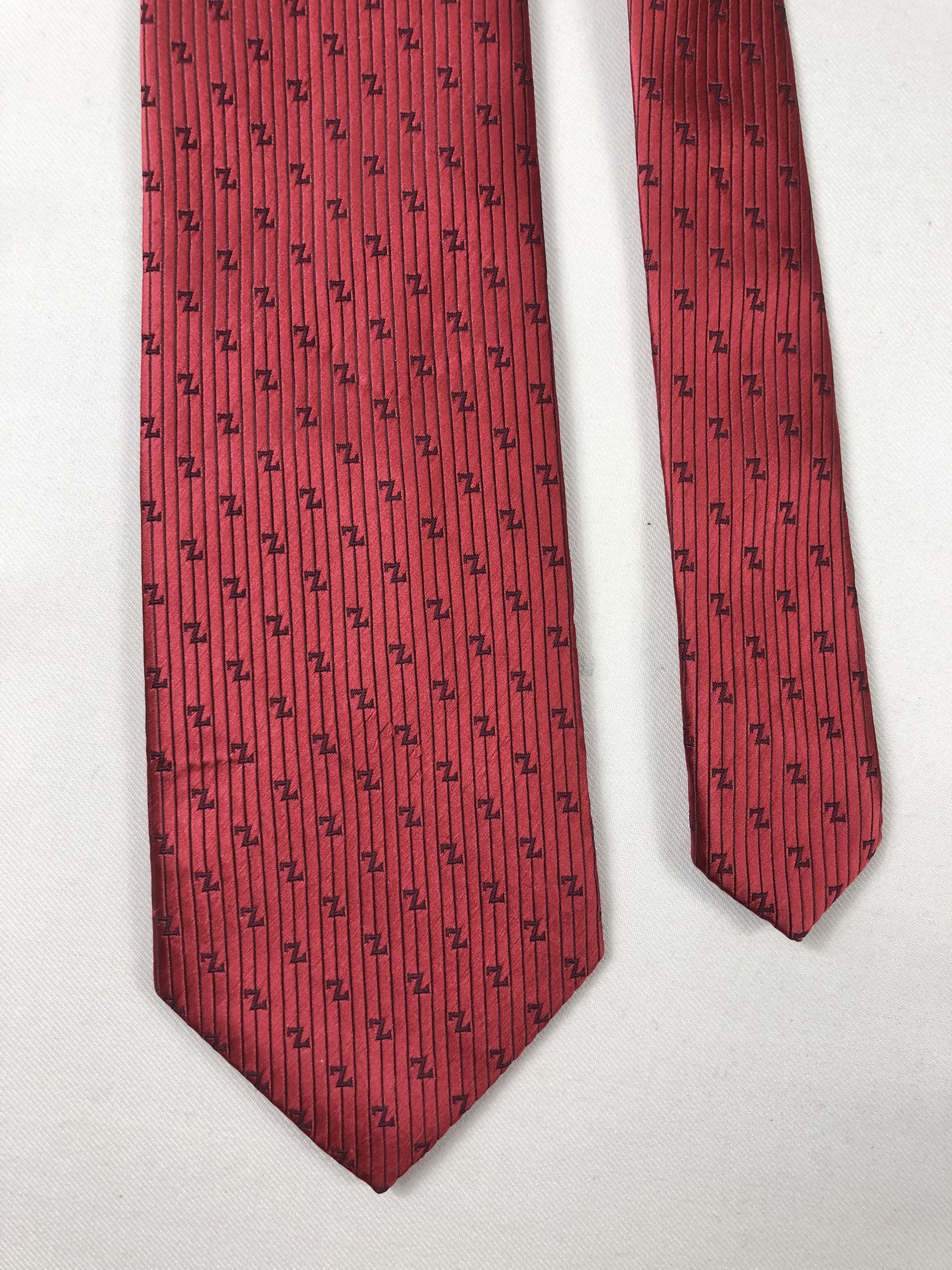 Ermenegildo Zegna Rare Ermenegildo Zegna Monogram Silk Tie Made in Italy Size ONE SIZE - 3 Thumbnail