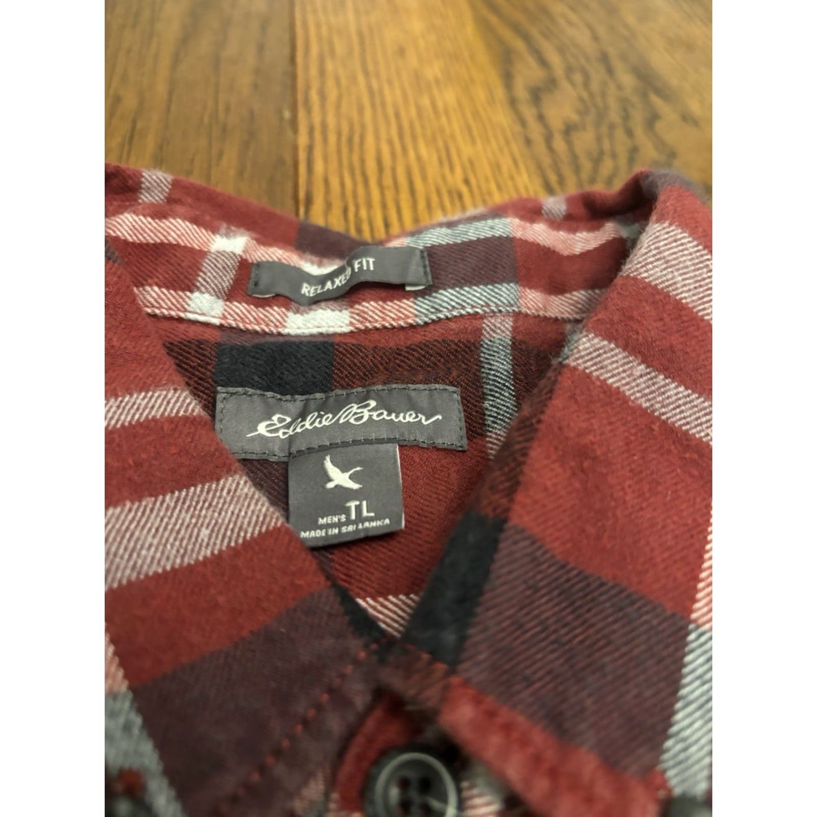 Eddie Bauer Eddie Bauer Shirt Mens LT Relaxed Fit Plaid Flannel Button-Up Long Sleeve Multicolor Cotton N4 Tassels Size US L / EU 52-54 / 3 - 2 Thumbnail