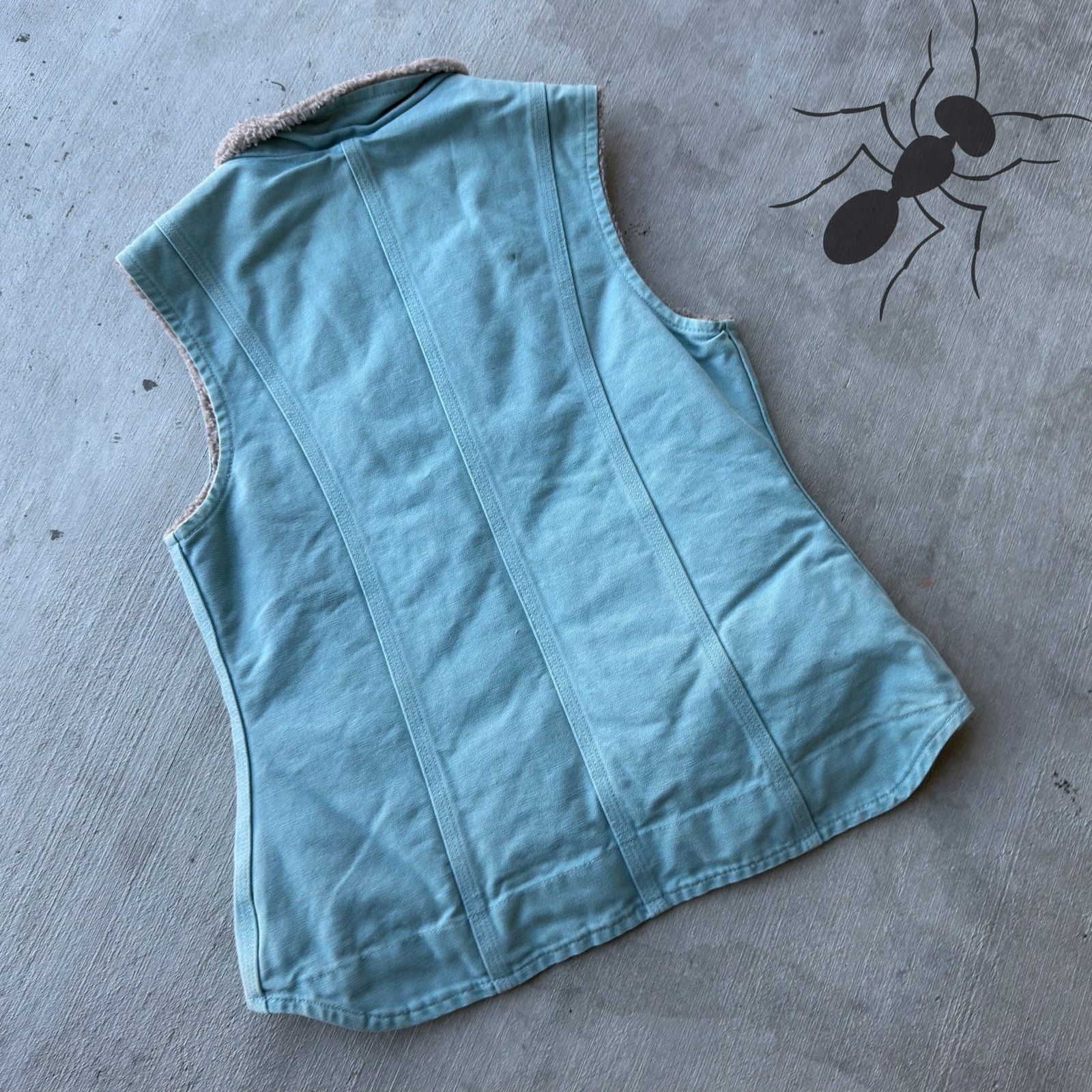 Carhartt × Vintage Carhartt WOMENS WV001 light blue work wear vest Size US S / EU 44-46 / 1 - 4 Thumbnail