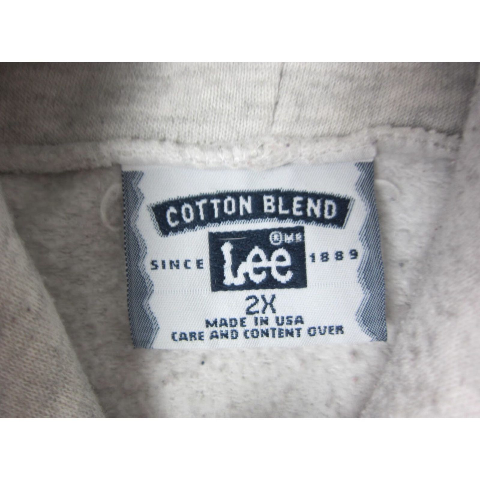 Lee VINTAGE LEE Hoodie Mens 2XL Gray Defenders 5th Plt McGrane Sweatshirt USA Made Regular Pullover Hooded 90s Shirt Size US XXL / EU 58 / 5 - 3 Thumbnail