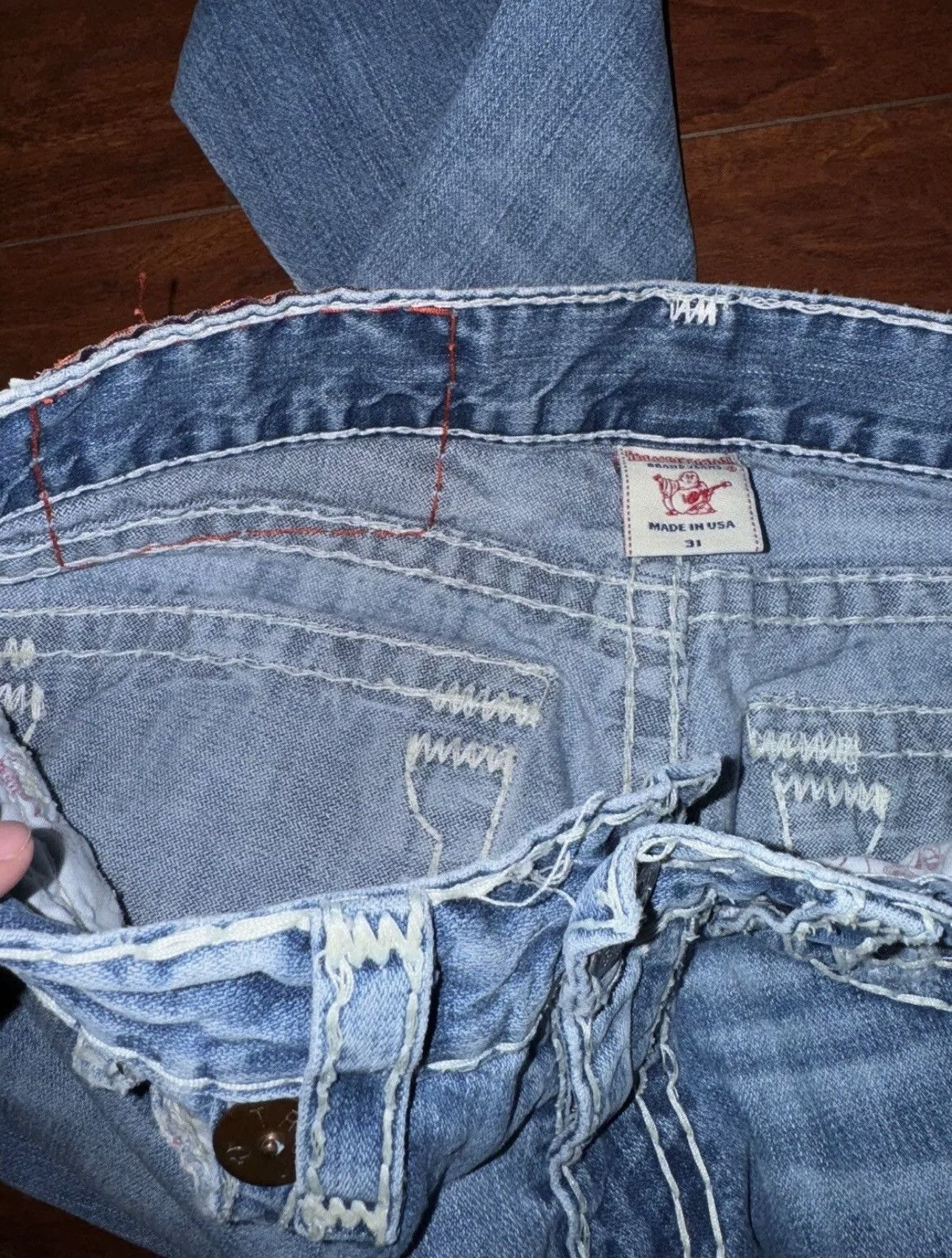 True Religion × Vintage True Religion Bootcut Thick Stitching Size US 31 - 6 Thumbnail