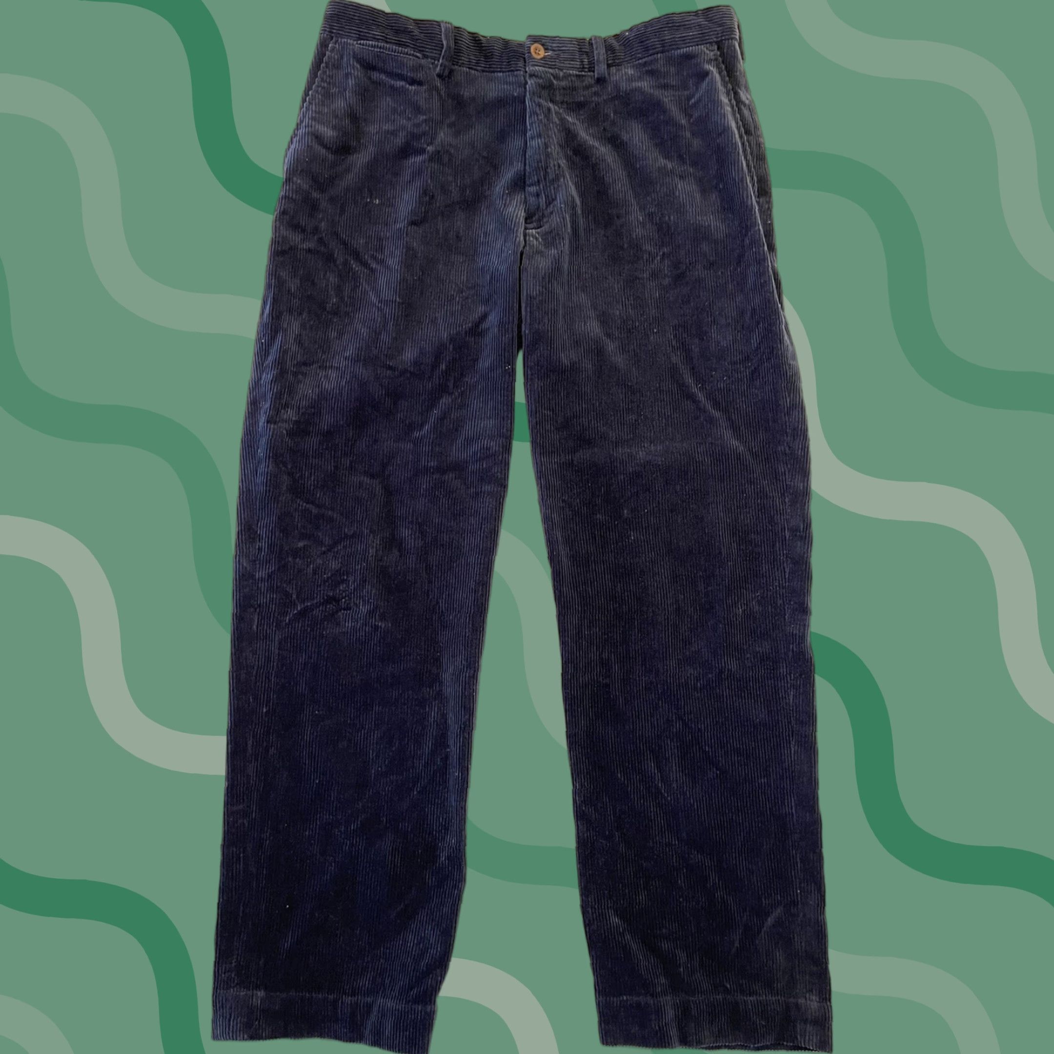 Polo Ralph Lauren VINTAGE Polo Ralph Lauren Pants Corduroy 36 Regular Blue Chino 30in Inseam Mens Size US M / EU 48-50 / 2 - 1 Thumbnail