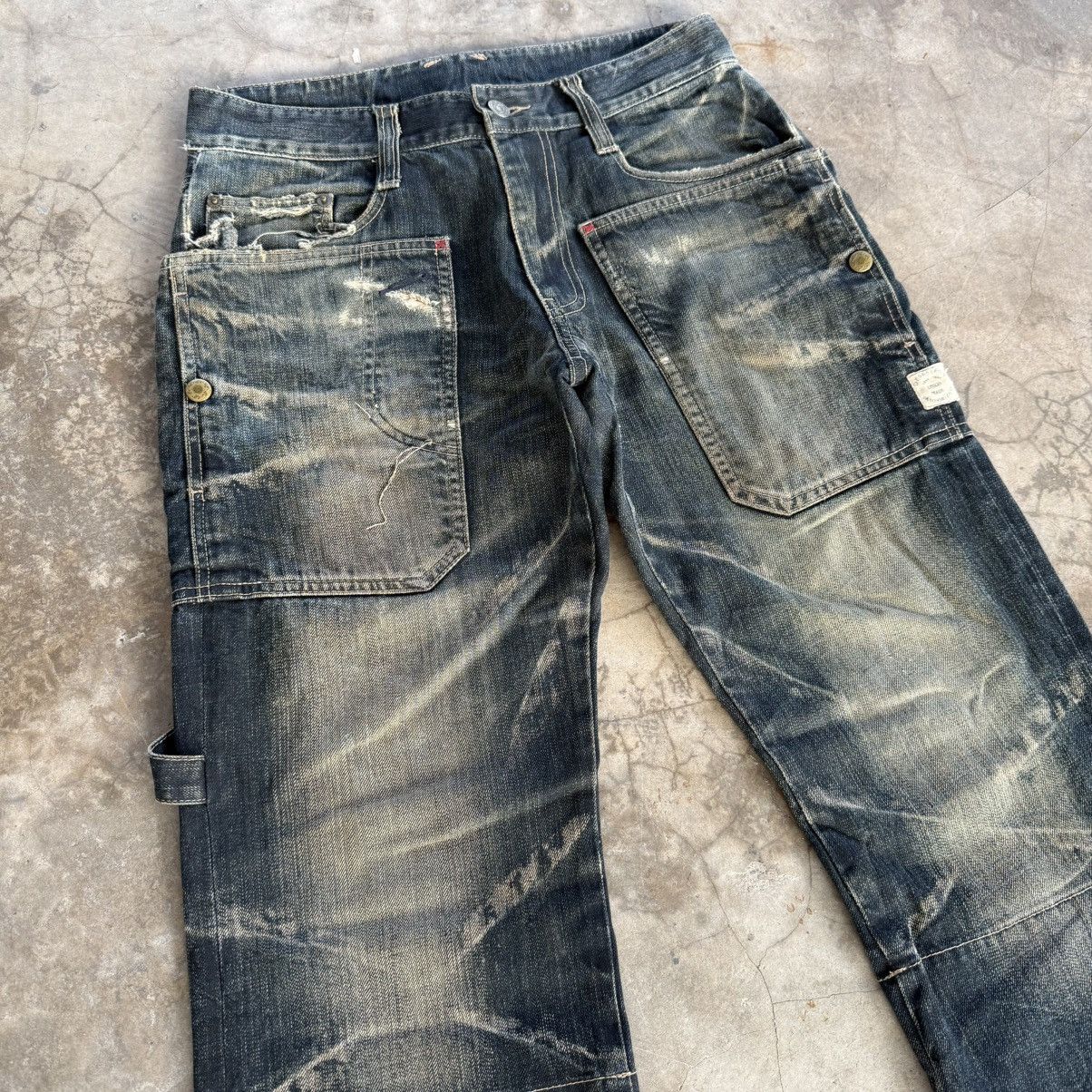 PPFM W31 Vintage PPFM The Desert Fox Rusty Distressed Denim Jeans Size US 31 - 4 Thumbnail