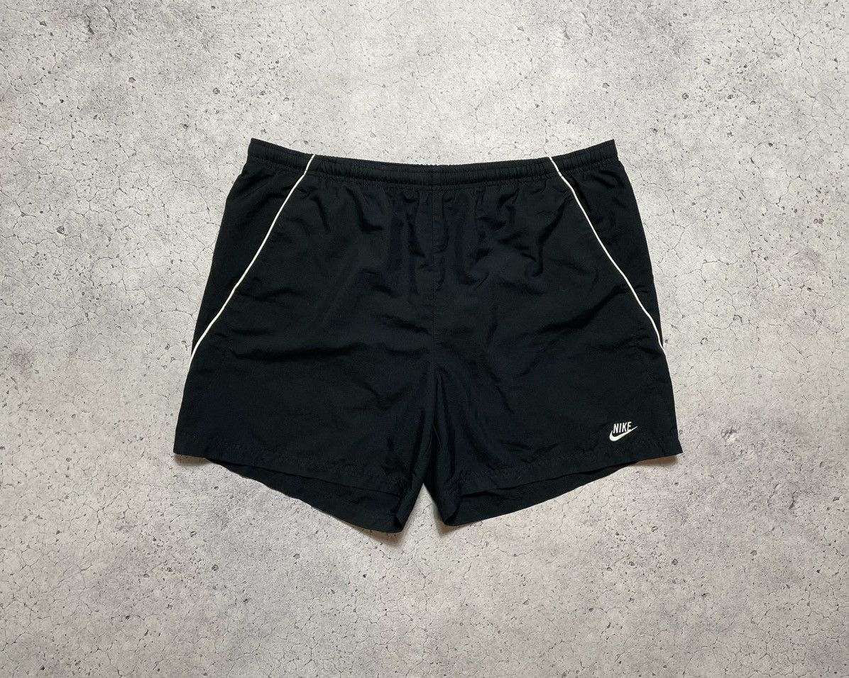 Nike × Vintage Nike Vintage Nylon Shorts Swoosh Drill Y2K Size US 36 / EU 52 - 1 Thumbnail