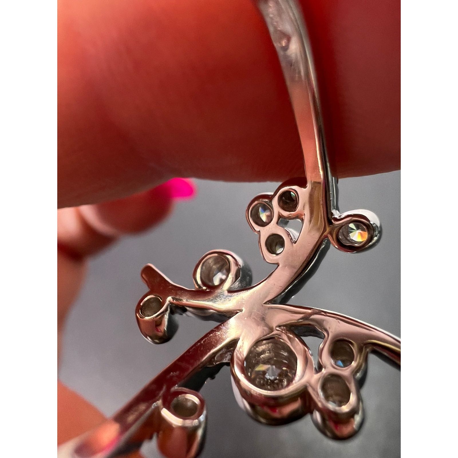 Other CZ bypass sterling silver bubble cocktail ring size 10 Size ONE SIZE - 4 Thumbnail