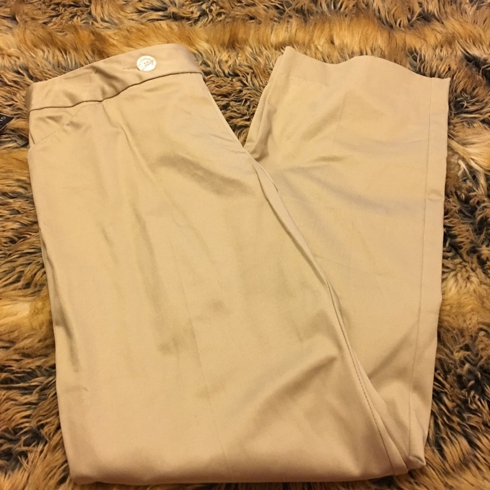 George George stretch pant latte color NWT 12P Size 34" / US 12 / IT 48 - 1 Thumbnail